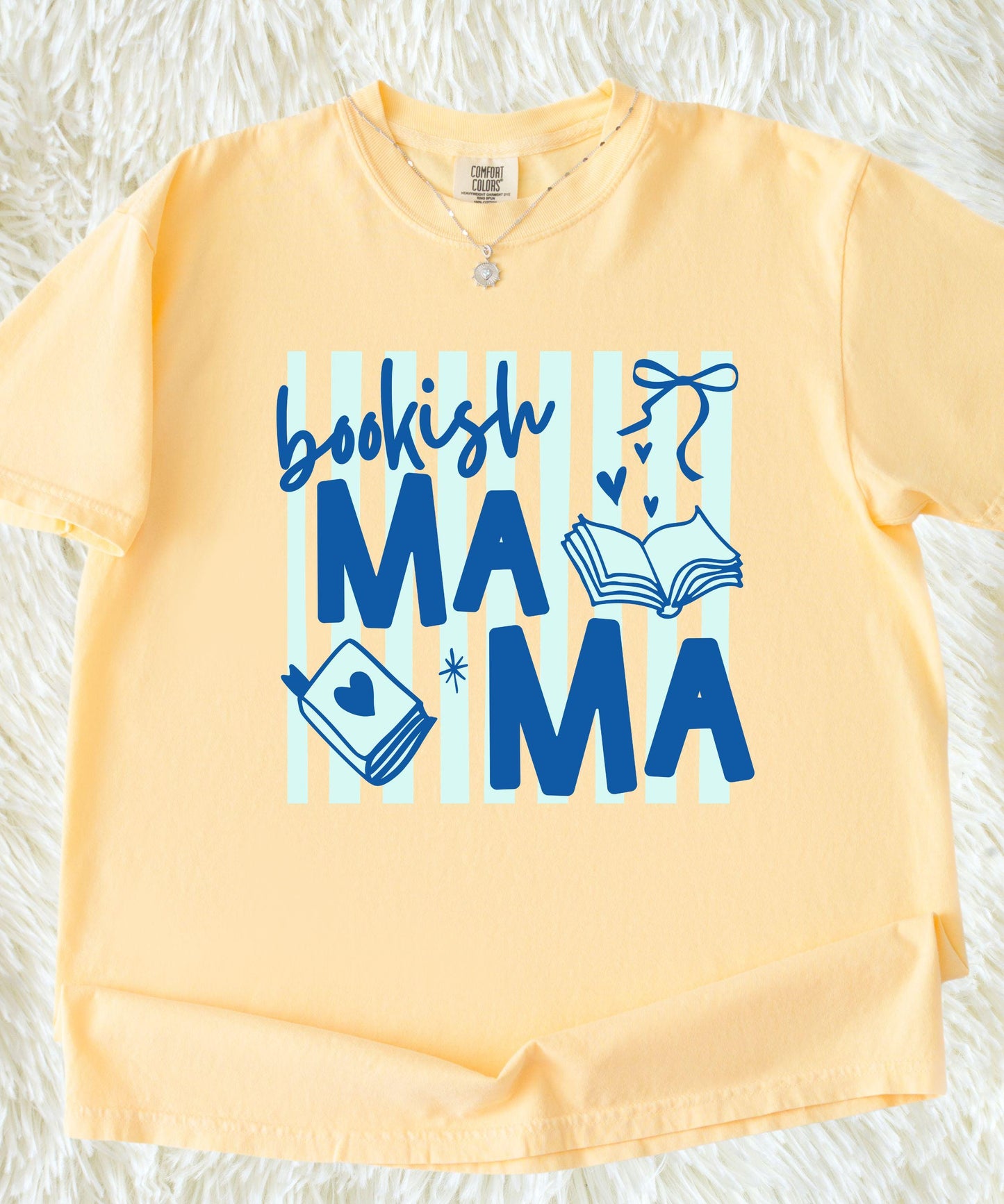 Bookish Mama Tshirt, Comfort Colors Shirt, Summer Shirt for Moms, Book Lover Gifts for Moms, Reader Tees