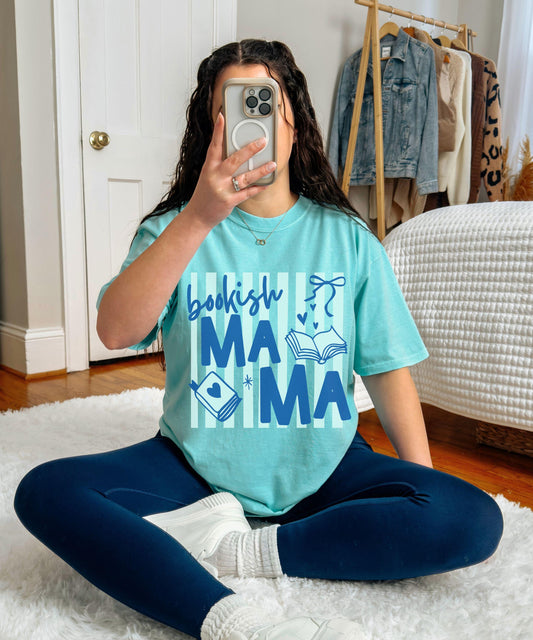 Bookish Mama Tshirt, Comfort Colors Shirt, Summer Shirt for Moms, Book Lover Gifts for Moms, Reader Tees