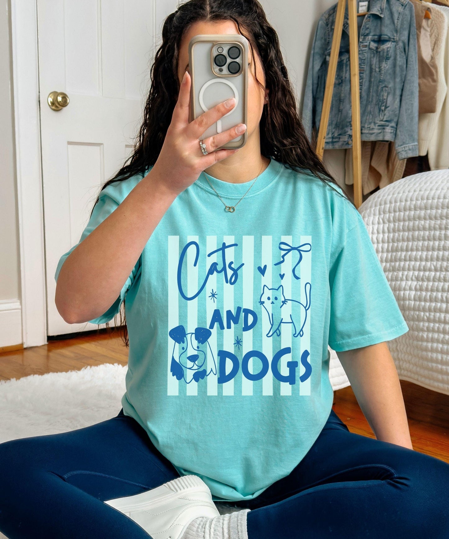 Cats and Dogs Comfort Colors Tshirt, Cat Mama Dog Mama Shirt, Cat Lover Gifts Dog Lover Shirt, Animal Lover Maximalist Tee