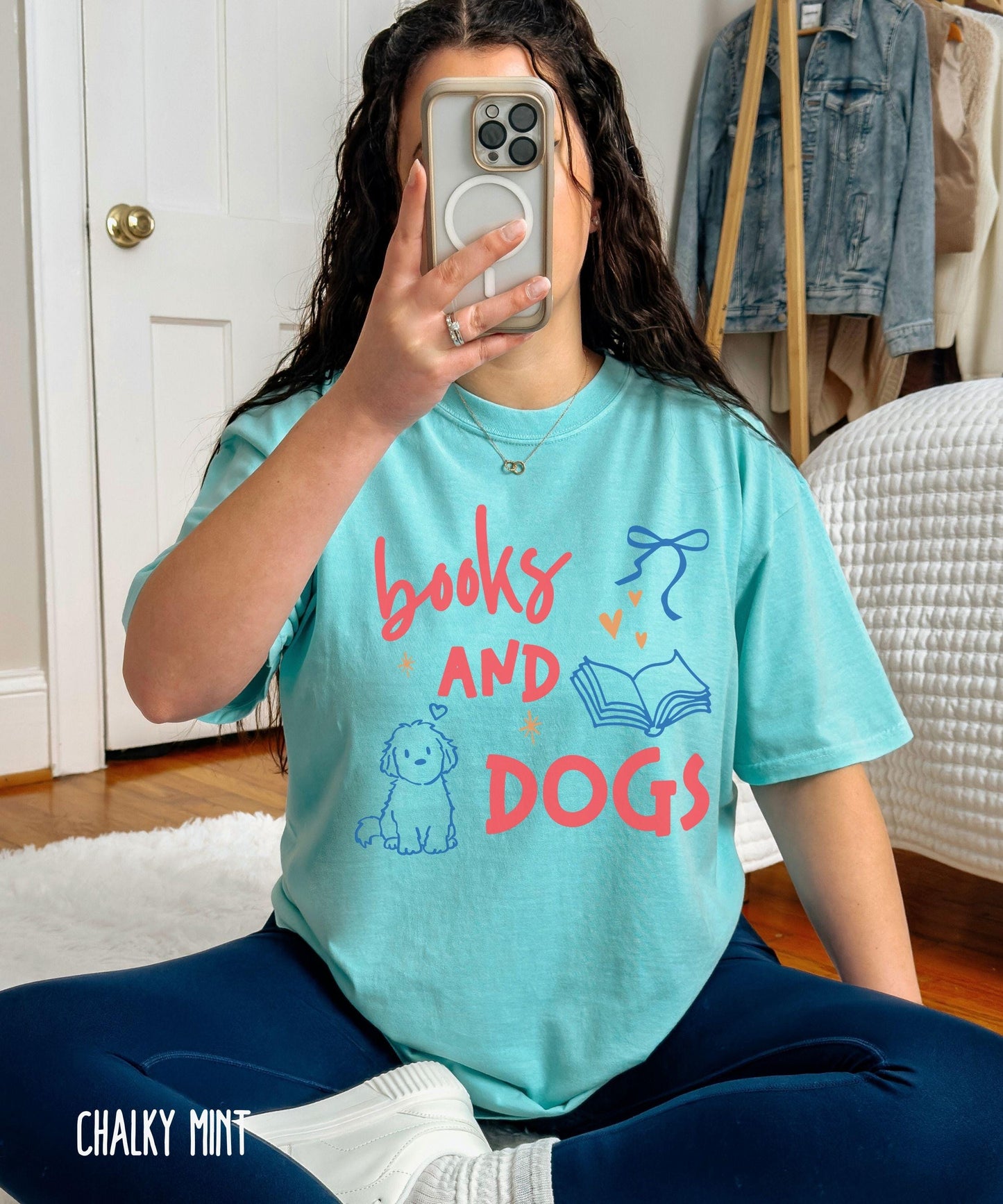 Books and Dogs Comfort Colors TShirt, Book Lover Shirt, Dog lover Shirt, Booklover Gift, Dog Mom Tshirt Reading Shirts for Animal Lovers