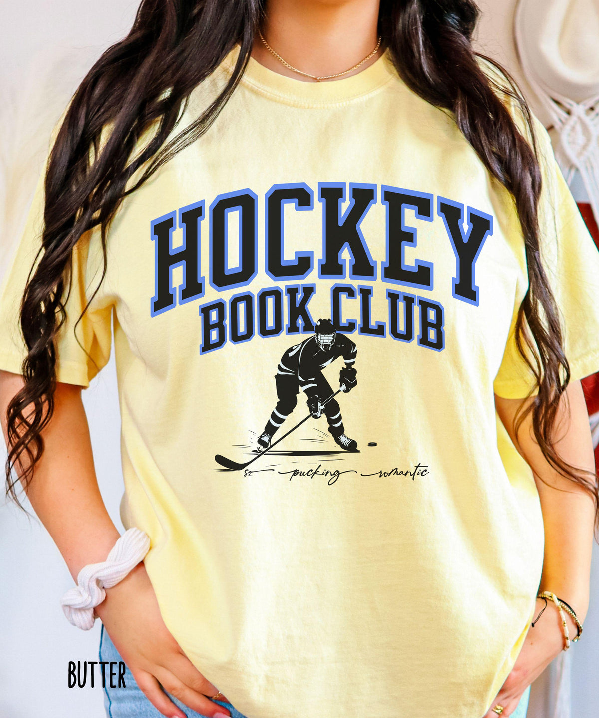 Hockey Romance Book Lover Shirt, So Pucking Romantic Hockey Book Club Comfort Colors Tshirt, Booklover Gifts, Hockey Book Merch