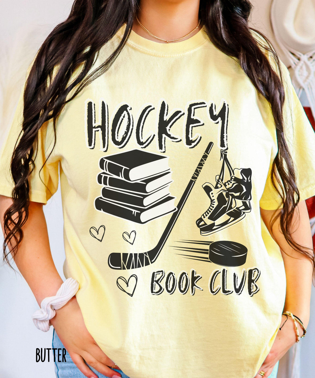 Hockey Book Club Comfort Colors Shirt, Hockey Romance Book Merch, Booklover Gifts, Romance Reader Shirts, Bookish Tshirts