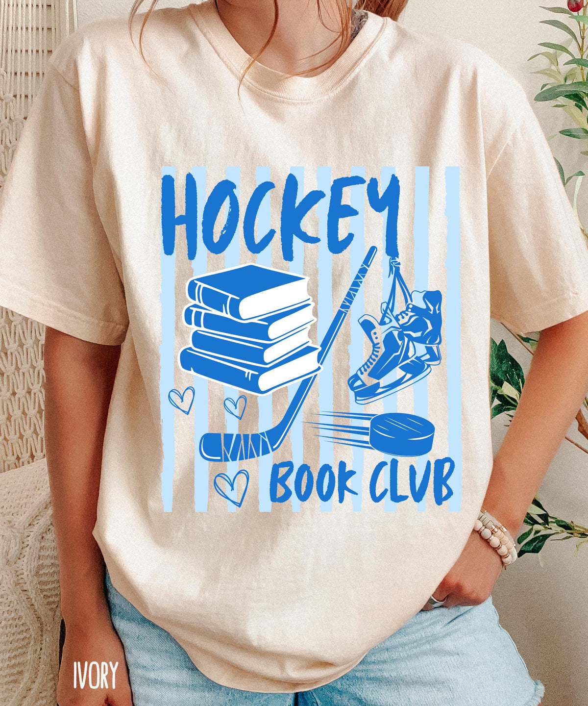Hockey Book Club Comfort Colors Shirt, Hockey Romance Book Merch, Booklover Gifts, Romance Reader Shirts, Bookish Tshirts