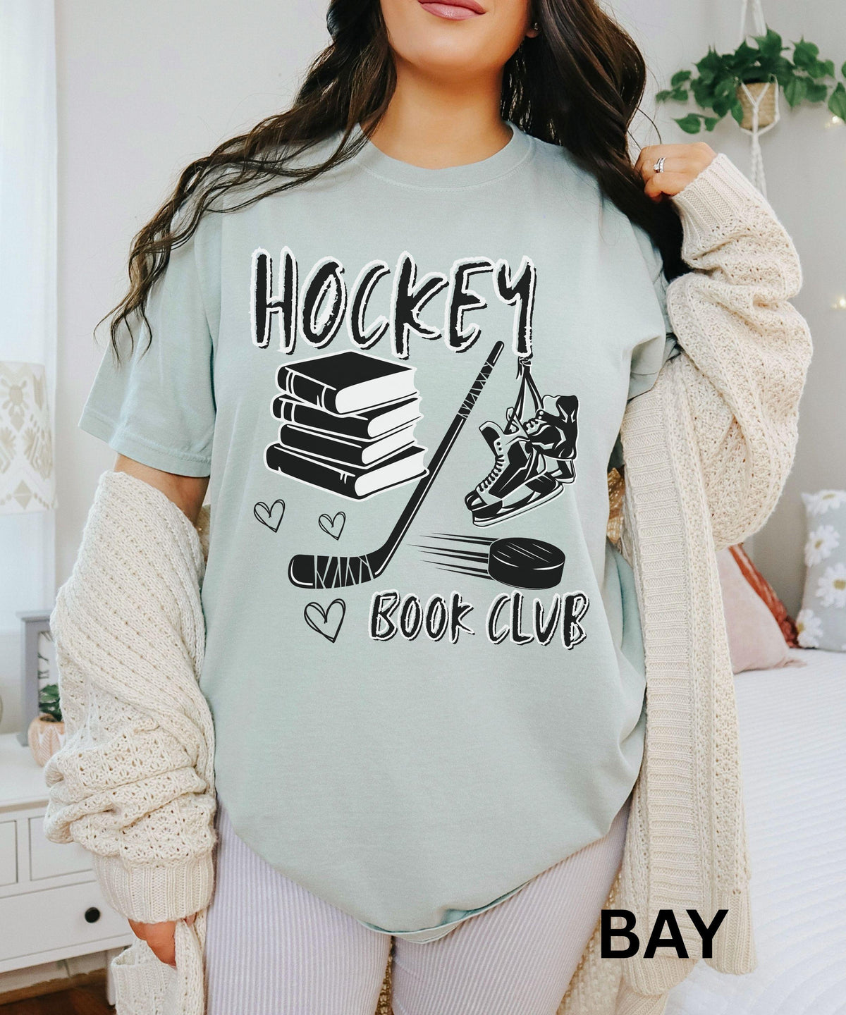 Hockey Book Club Comfort Colors Shirt, Hockey Romance Book Merch, Booklover Gifts, Romance Reader Shirts, Bookish Tshirts