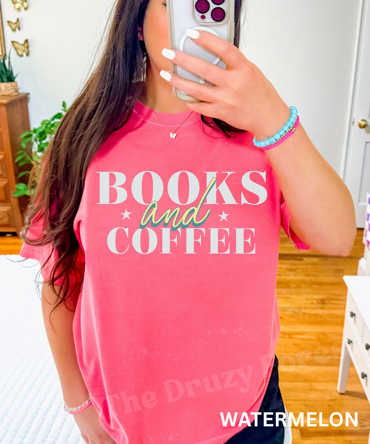 Books and Coffee Shirt, Comfort Colors Tshirt, Book lover Gifts, Reader Shirts, Coffee Lover Tees, Bookish Tshirts