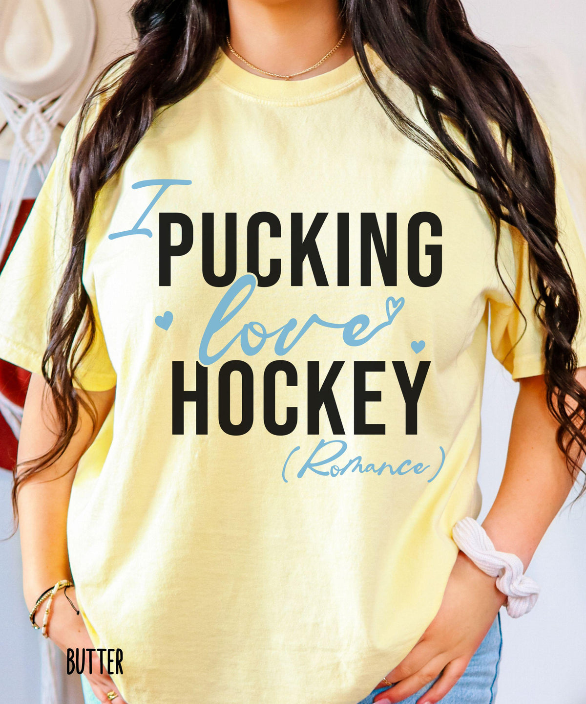 I Pucking Love Hockey Romance Comfort Colors Shirt, Romance Reader Merch, Sports Romance Bookish Shirts, Hockey Books Tee Book lover Gift