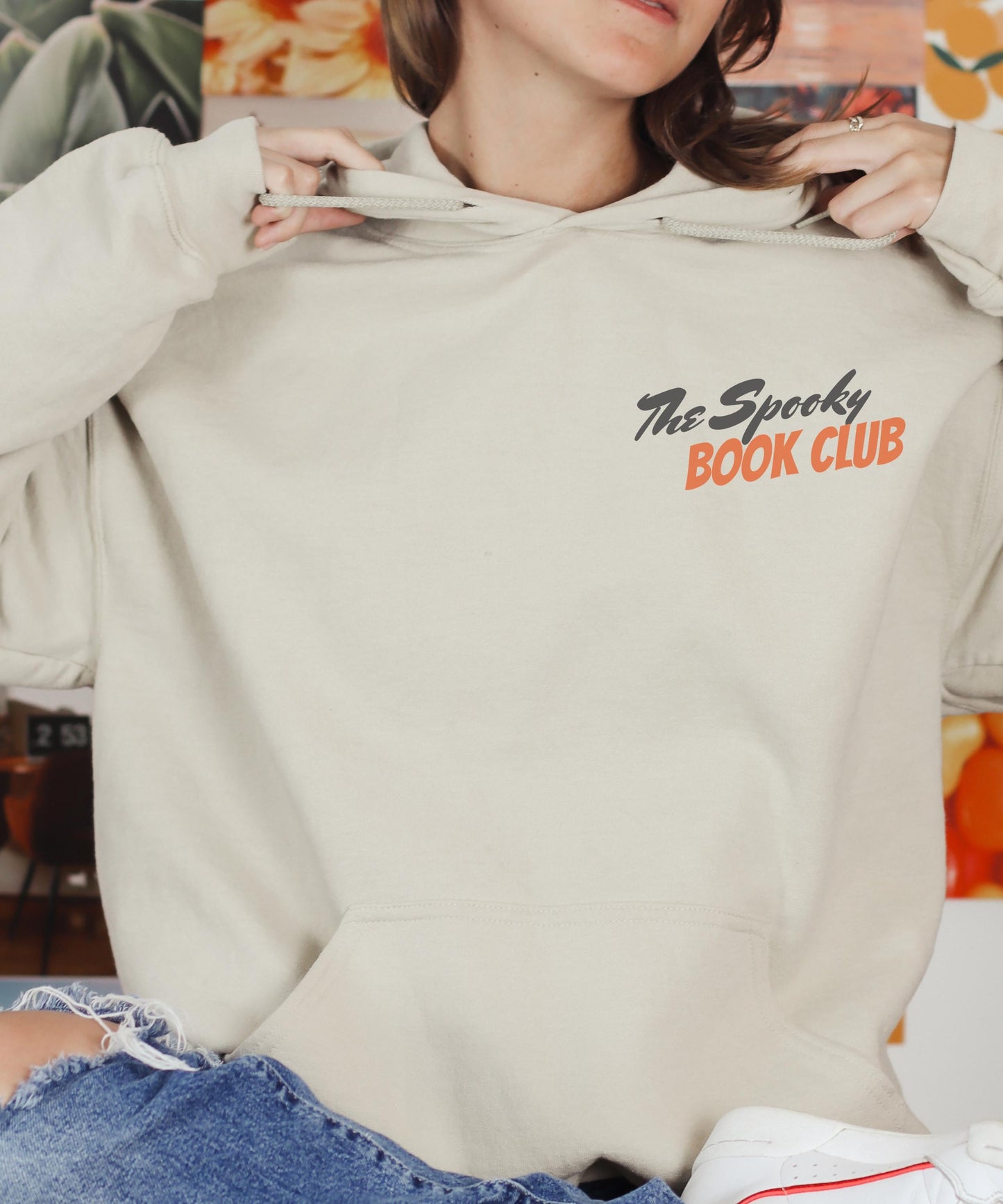 The Spooky Book Club Hoodie, Book Ghost Halloween Sweastshirt for Book Lovers, Read in Peace Bookish Crewneck, Fall Hoodie for Book Lovers