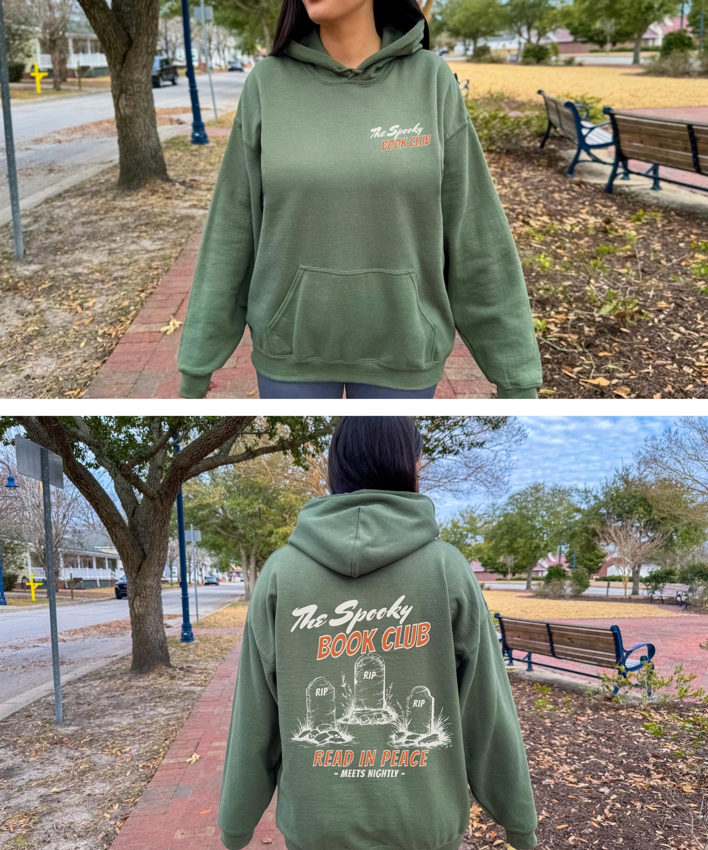 The Spooky Book Club Hoodie, Book Ghost Halloween Sweastshirt for Book Lovers, Read in Peace Bookish Crewneck, Fall Hoodie for Book Lovers