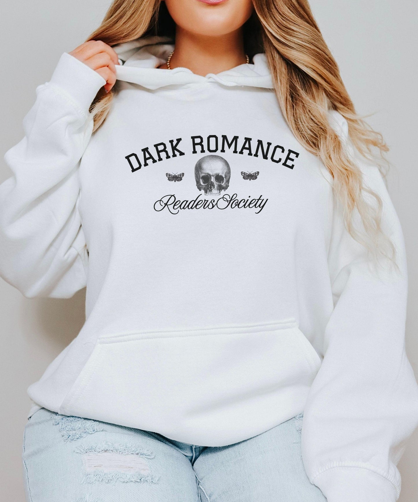 Dark Romance Readers Society Hoodie, Minimalist Book Merch, Bookish Hoodies for Smut Readers, Dark Academia Hoodie, Book Sweatshirt