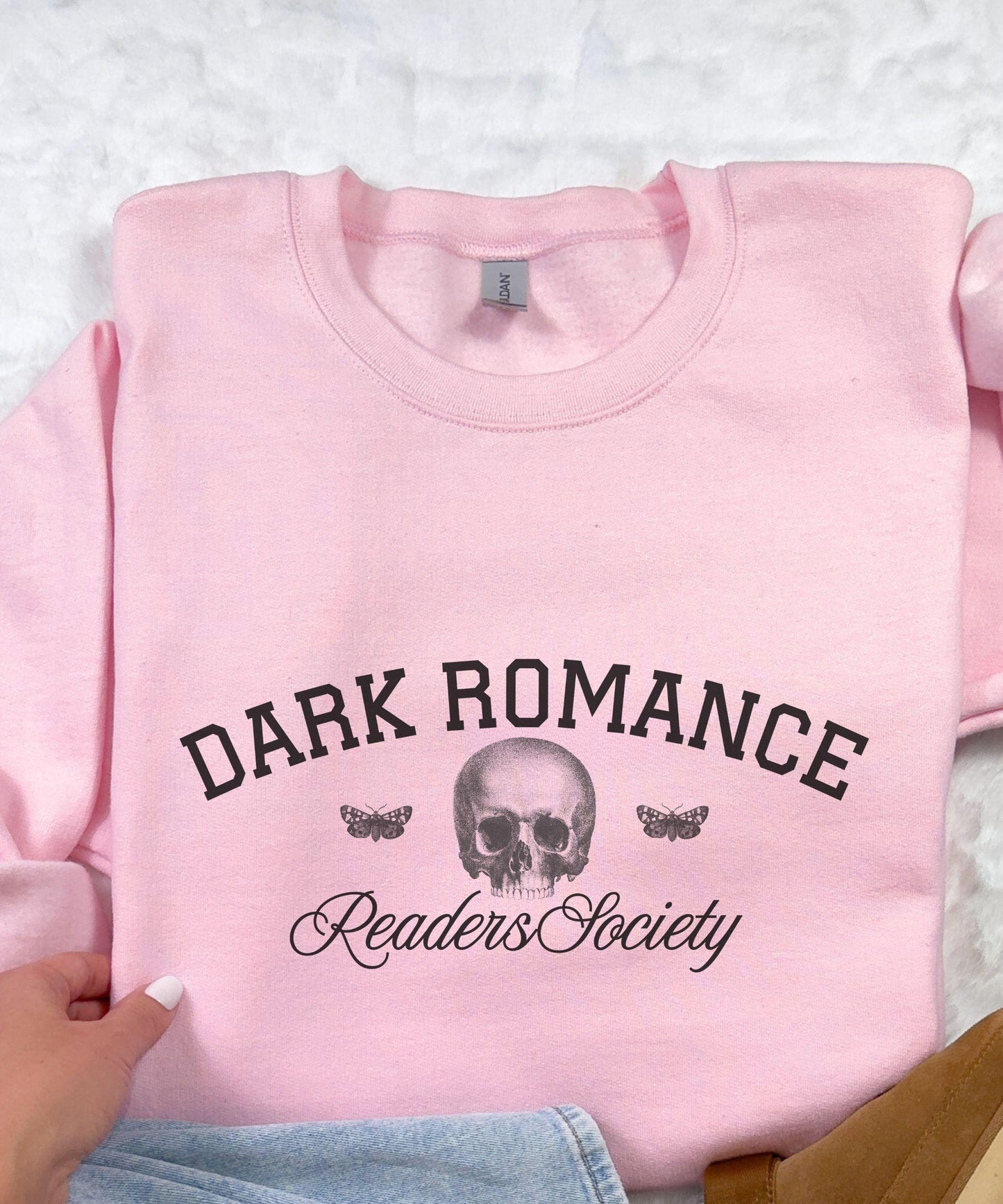 Dark Romance Readers Society Sweatshirt, Subtle Book Merch, Bookish Sweatshirt for Smut Readers, Dark Academia Crewneck, Minimalist Crewneck