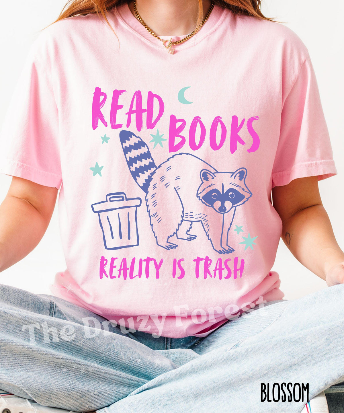 Read Books Reality is Trash Raccoon Comfort Colors Shirt, Bookish Racoon Gifts, Smut Reader Tee Spicy Books Gift, Romance Book Merch
