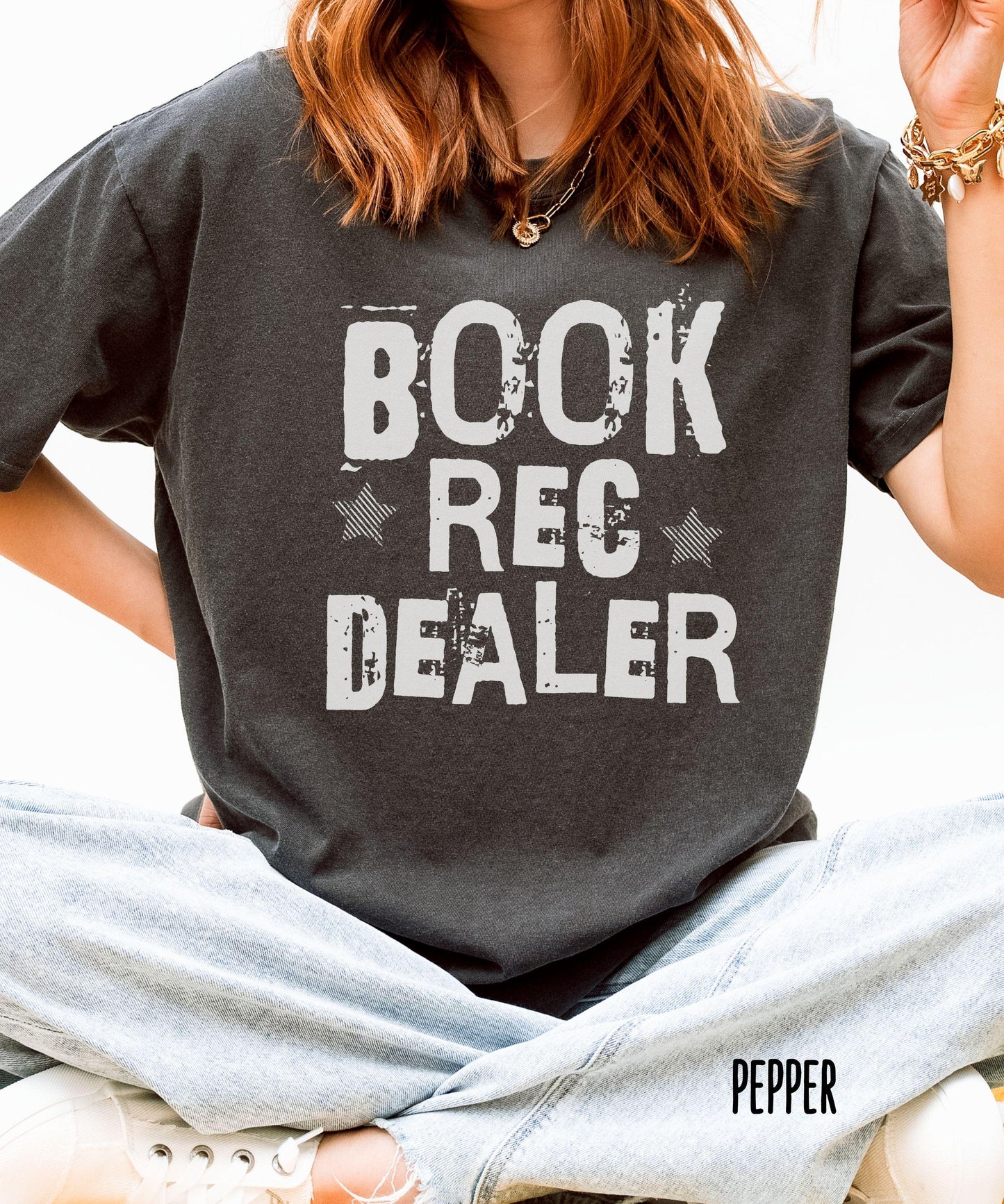 Book Rec Dealer Comfort Colors Emo Grunge Tshirt, Bookstagram Merch, Book Bestie Gift for Reader, Romance Recommendations Tee, Bookish Shirt