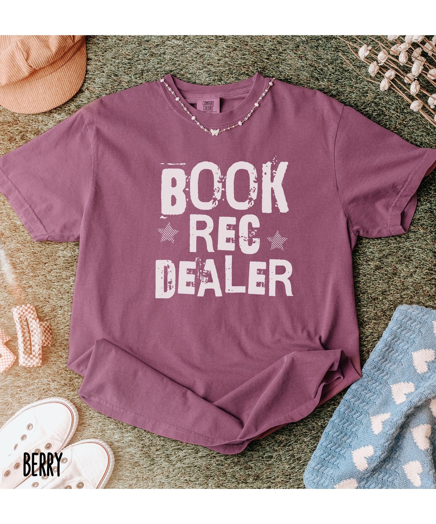 Book Rec Dealer Comfort Colors Emo Grunge Tshirt, Bookstagram Merch, Book Bestie Gift for Reader, Romance Recommendations Tee, Bookish Shirt
