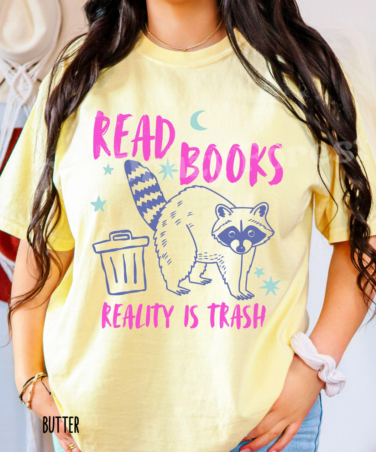 Read Books Reality is Trash Raccoon Comfort Colors Shirt, Bookish Racoon Gifts, Smut Reader Tee Spicy Books Gift, Romance Book Merch