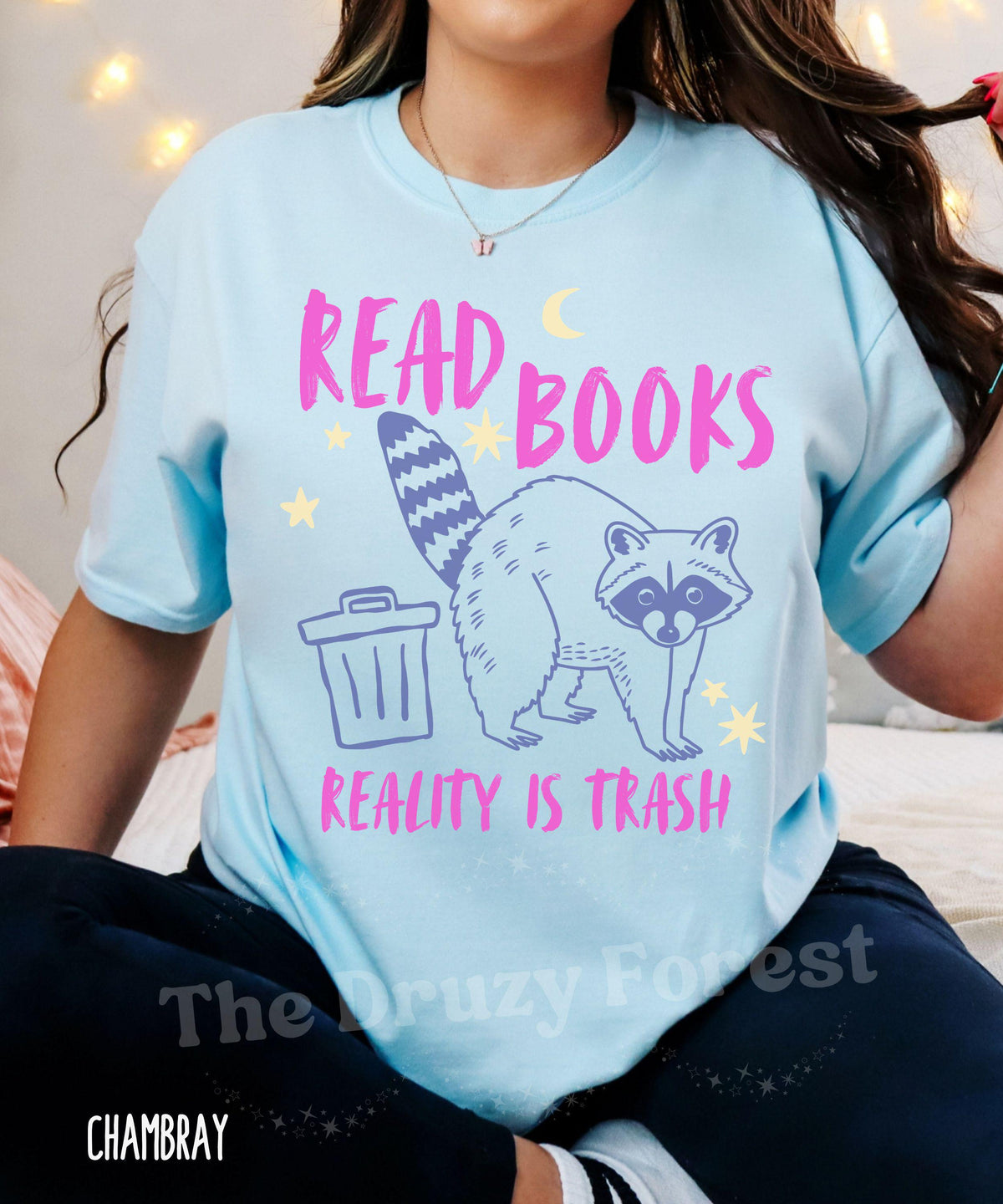 Read Books Reality is Trash Raccoon Comfort Colors Shirt, Bookish Racoon Gifts, Smut Reader Tee Spicy Books Gift, Romance Book Merch