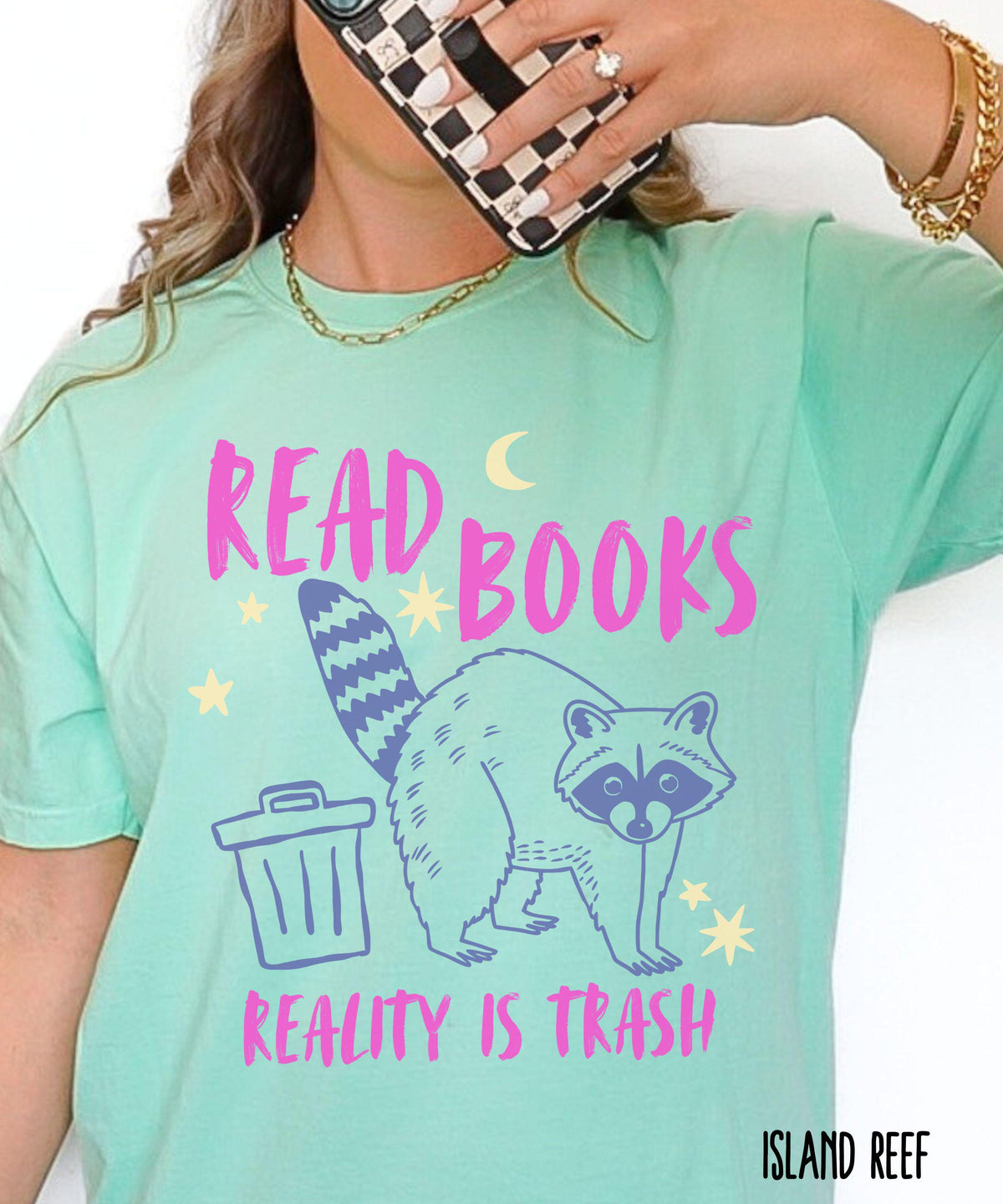 Read Books Reality is Trash Raccoon Comfort Colors Shirt, Bookish Racoon Gifts, Smut Reader Tee Spicy Books Gift, Romance Book Merch