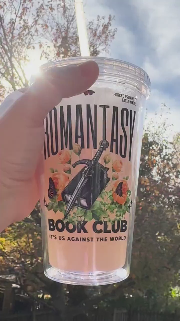 Romantasy Book Club Clear Acrylic Tumbler, Book Lover Tumbler, Romantasy Merch, Romance Book Merch, Booklover Gifts