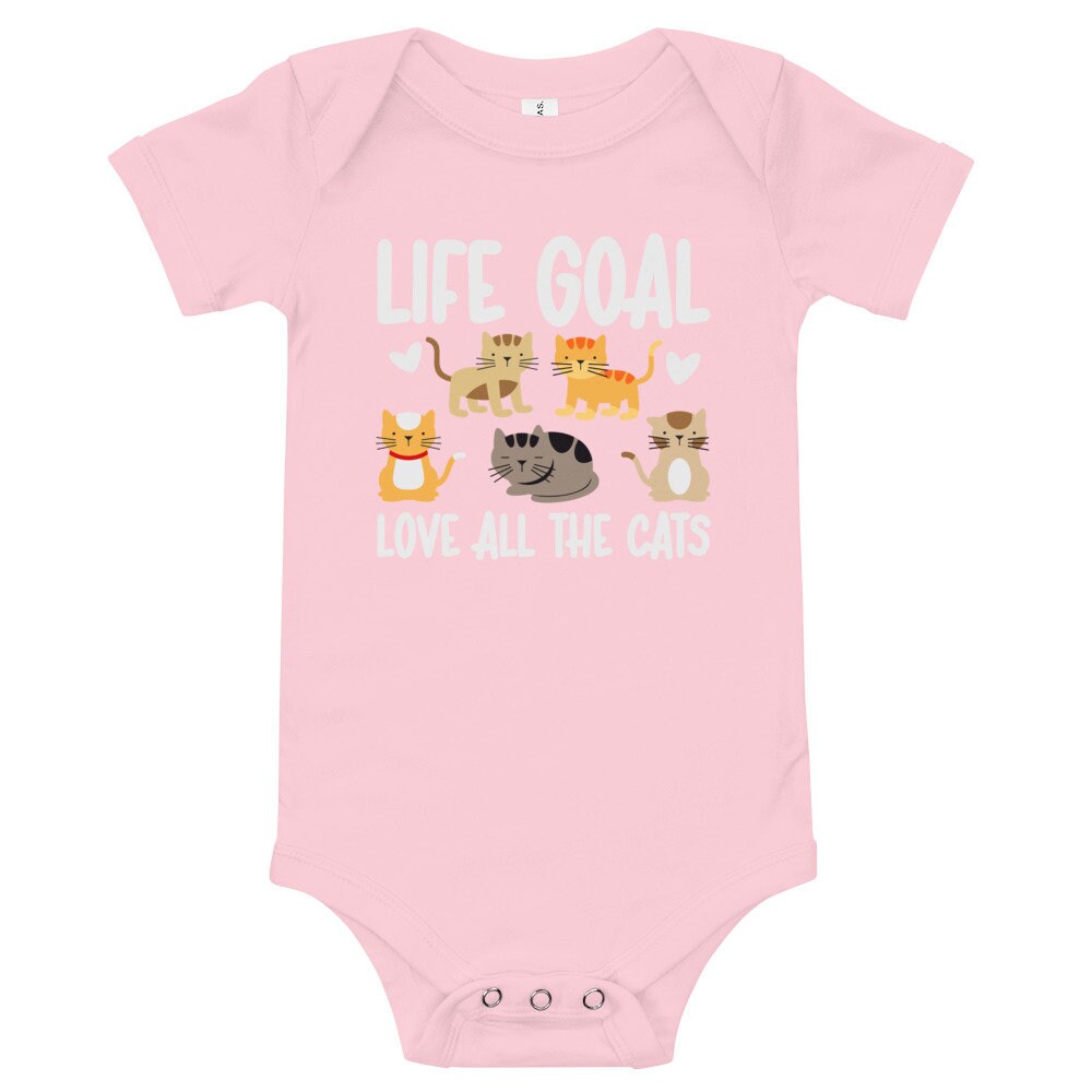 Cat Shirt for Girls, Life Goal, Love All The Cats, Youth Shirt for Cat Lover, Animal Lover Gift Girl, Cat Lover Gift, Kitten Shirt