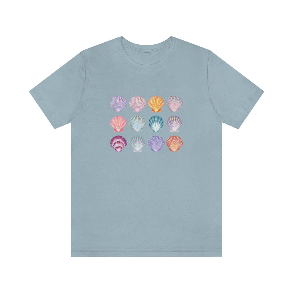 Watercolor Shell Shirt Sea Shell Crustaceancore Under The Sea Shirt Beach Aesthetic Crustacean Core Beach TShirt Mermaid Shirt Ocean Tee