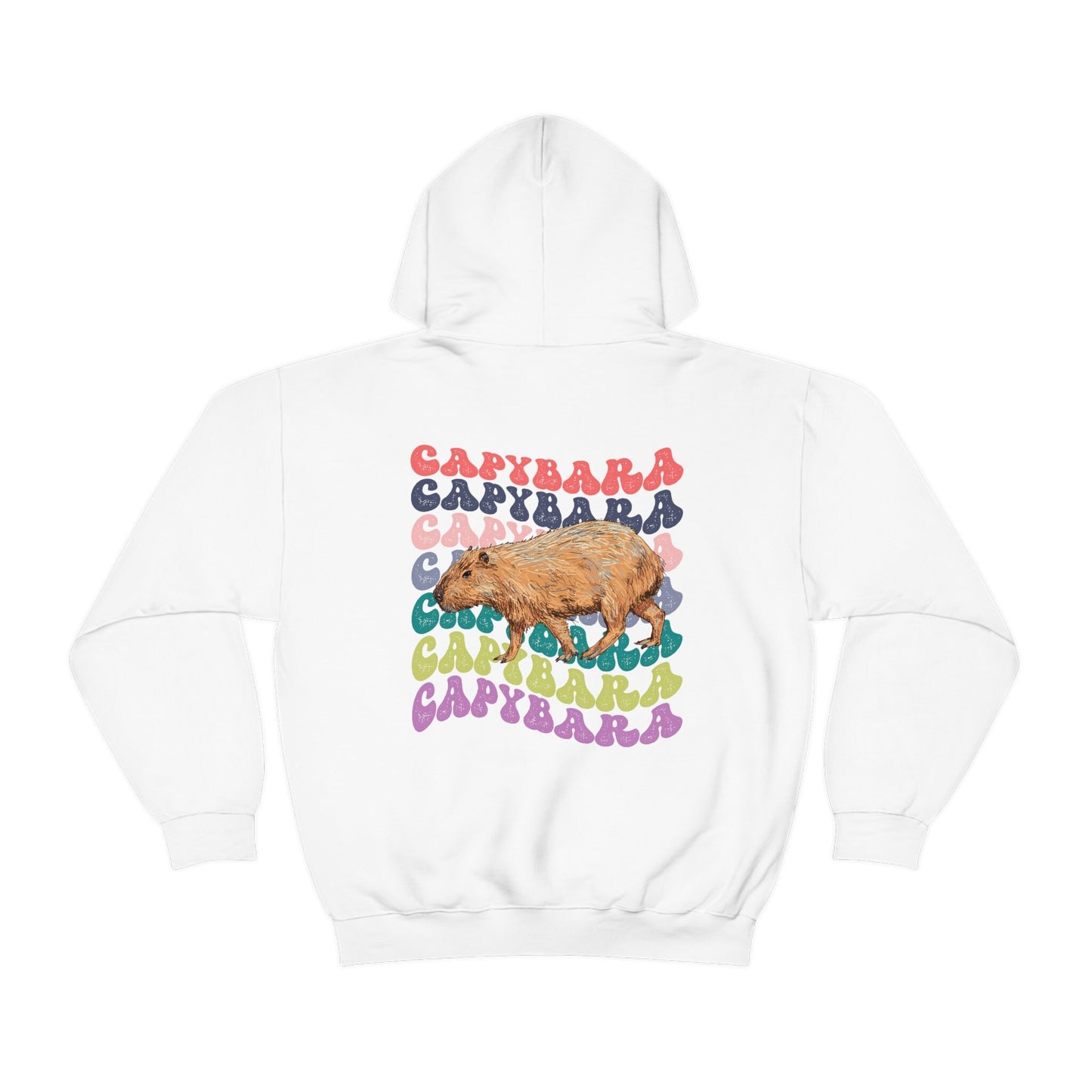 Capybara Shirt, Capybara Sweatshirt, Capybara Hoodie, Back Print Retro Hoodie, Capybara Gift, Aesthetic Hoodie, Animal Hoodie