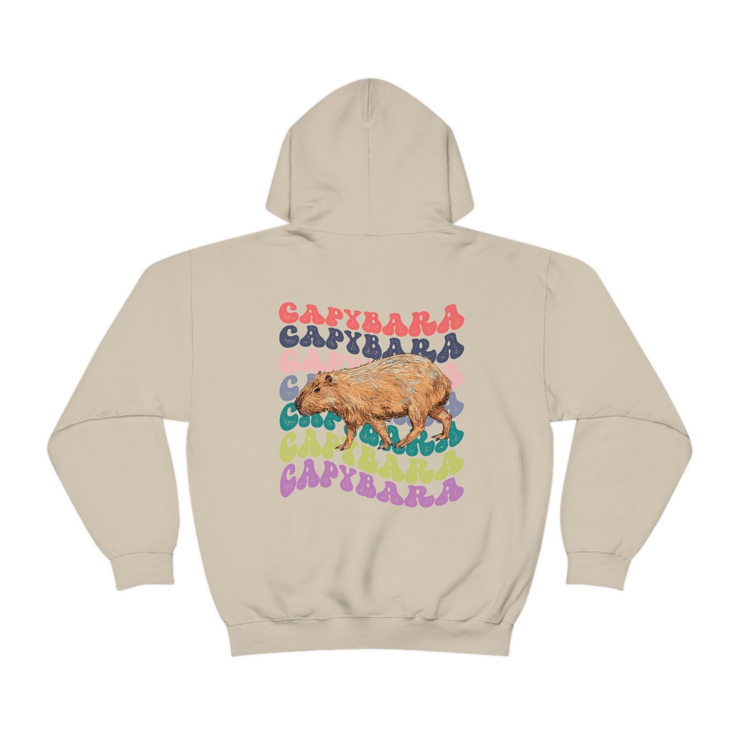 Capybara Shirt, Capybara Sweatshirt, Capybara Hoodie, Back Print Retro Hoodie, Capybara Gift, Aesthetic Hoodie, Animal Hoodie