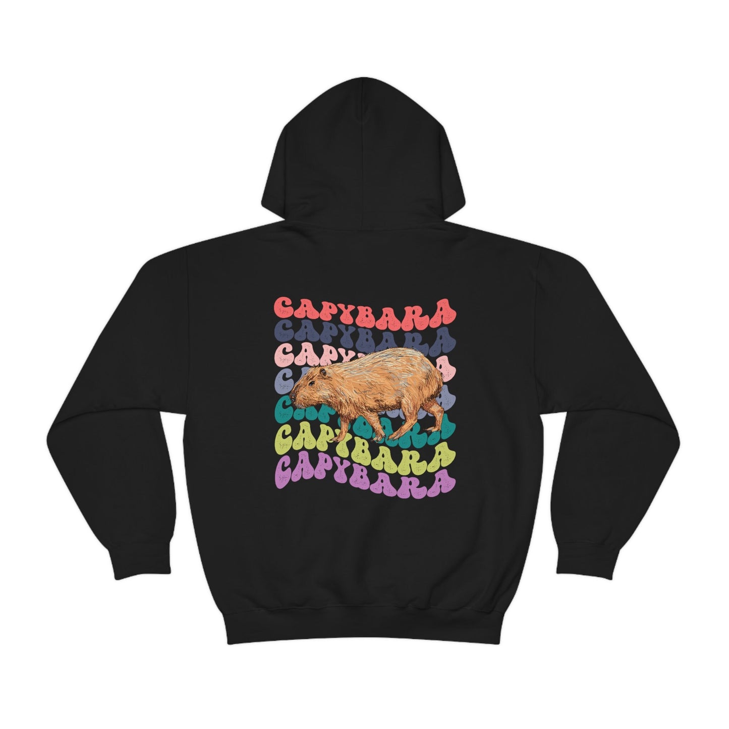 Capybara Shirt, Capybara Sweatshirt, Capybara Hoodie, Back Print Retro Hoodie, Capybara Gift, Aesthetic Hoodie, Animal Hoodie