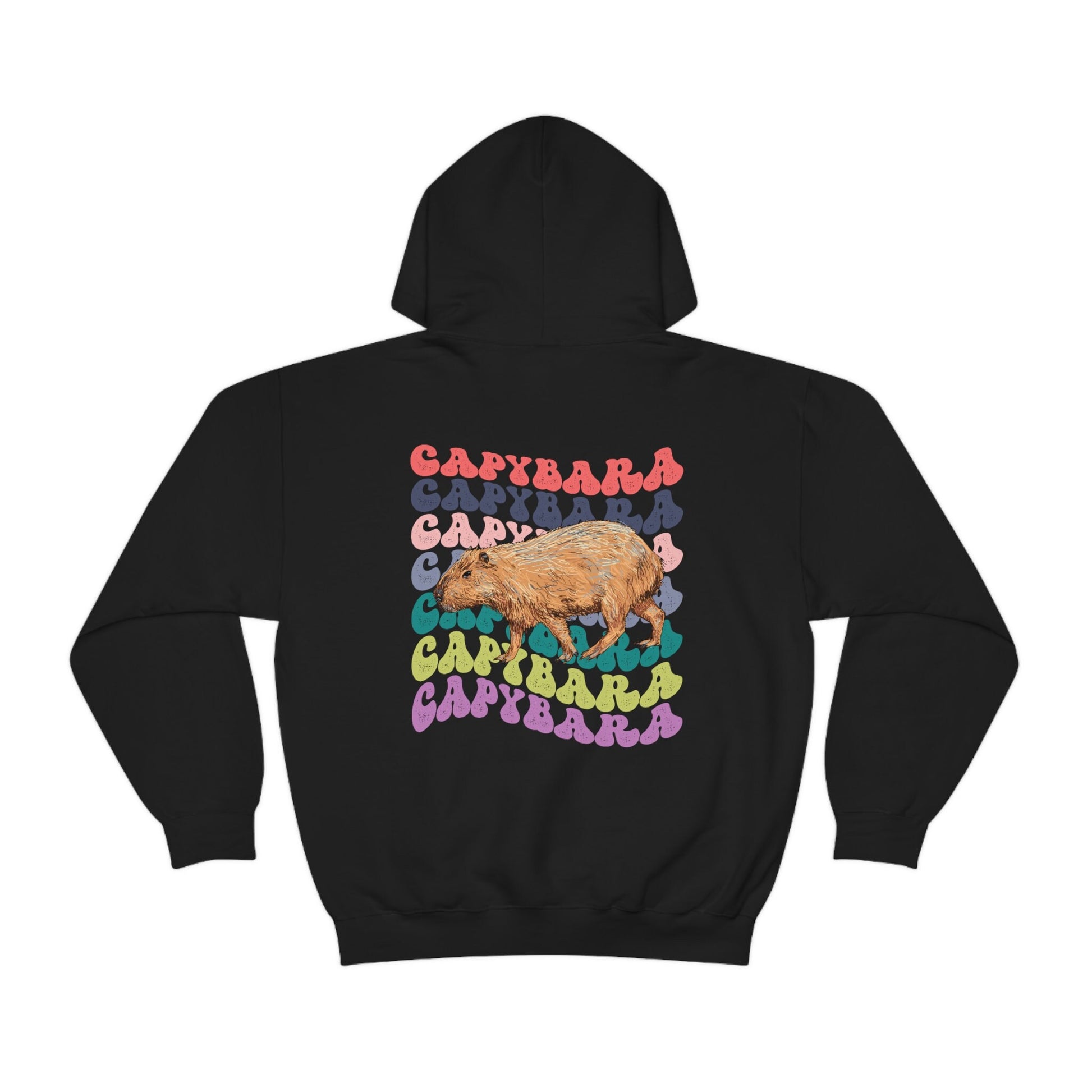 Capybara Shirt, Capybara Sweatshirt, Capybara Hoodie, Back Print Retro Hoodie, Capybara Gift, Aesthetic Hoodie, Animal Hoodie