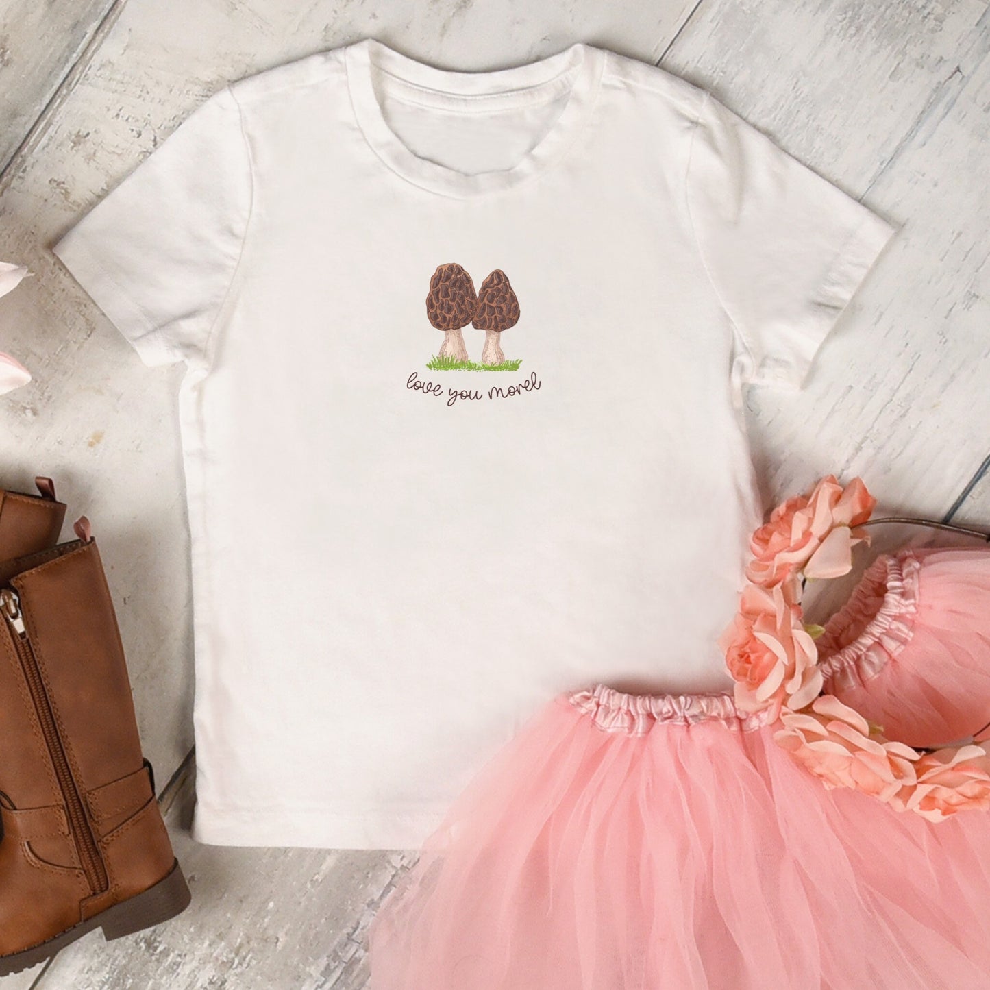 Mushroom Shirt For Kids, Toddler Mushroom Shirt, Youth Mushroom Shirt, Morel Shirt, Love You Morel, Matching Child Shirt, Girls Mushroom Tee