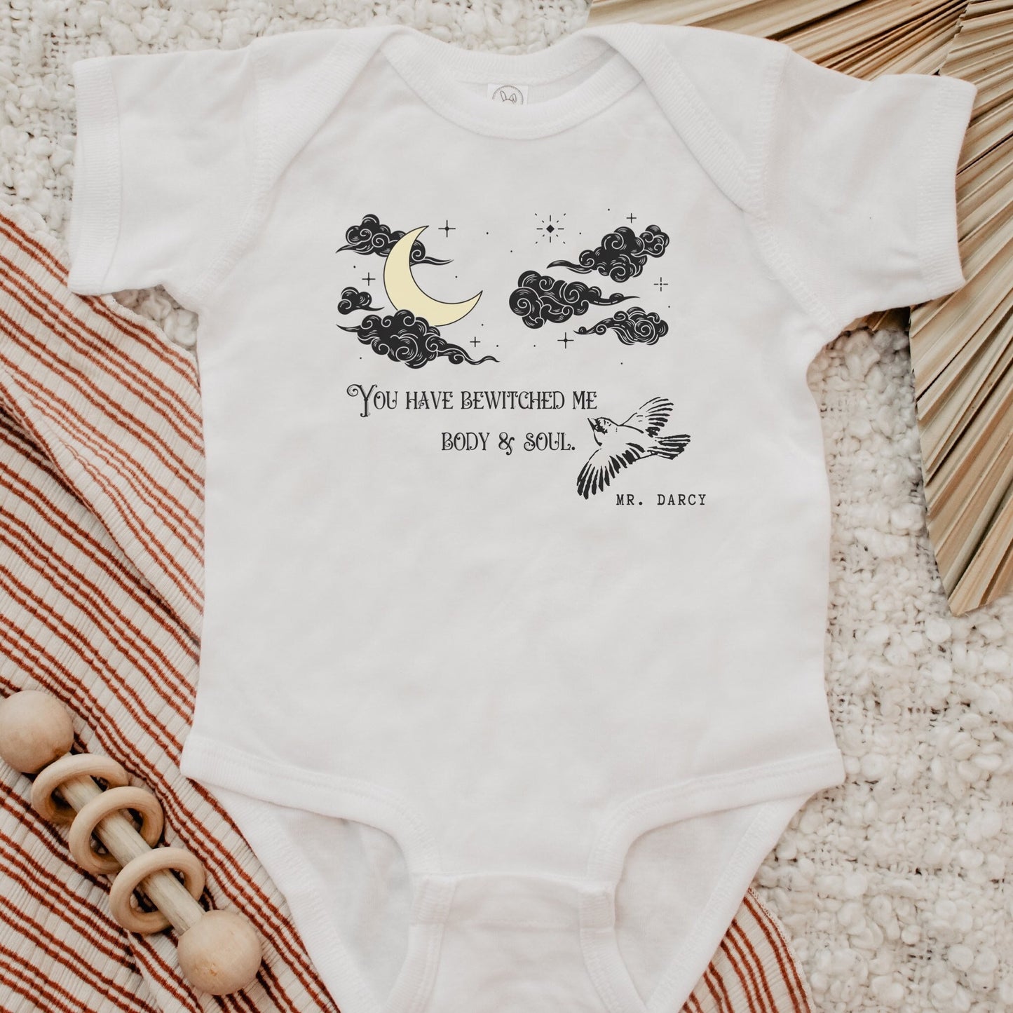 Jane Austen Baby Bodysuit, You Have Bewitched Me, Mr Darcy Quote, Bookish Baby Clothes, Academia Baby Bodysuit, Pride and Prejudice