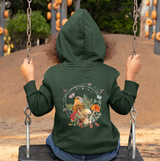 Mushroom Hoodie Kids Bird Sweatshirt Butterfly Hoodie for Kids Cottagecore Girls Hoodie Cottage Core Kids Clothes Goblincore Hoodie Youth