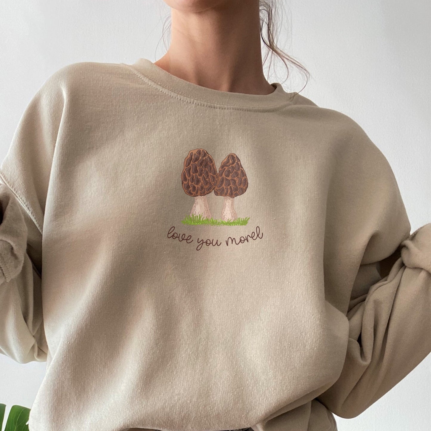 Mushroom Sweatshirt Morel Mushroom Cottage Core Clothes Love You Morel Mushroom Lovers Gift Couples Shirt Matching Mom Shirt