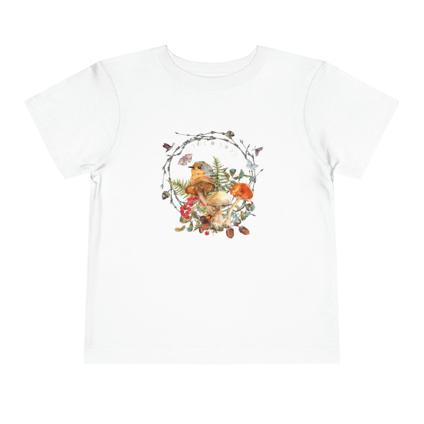 Mushroom Shirt Kids Bird T Shirt Butterfly Shirt Girl Cottagecore Kids Cottage Core Clothes For Girl Goblincore Tee Youth Fairy Core Forest