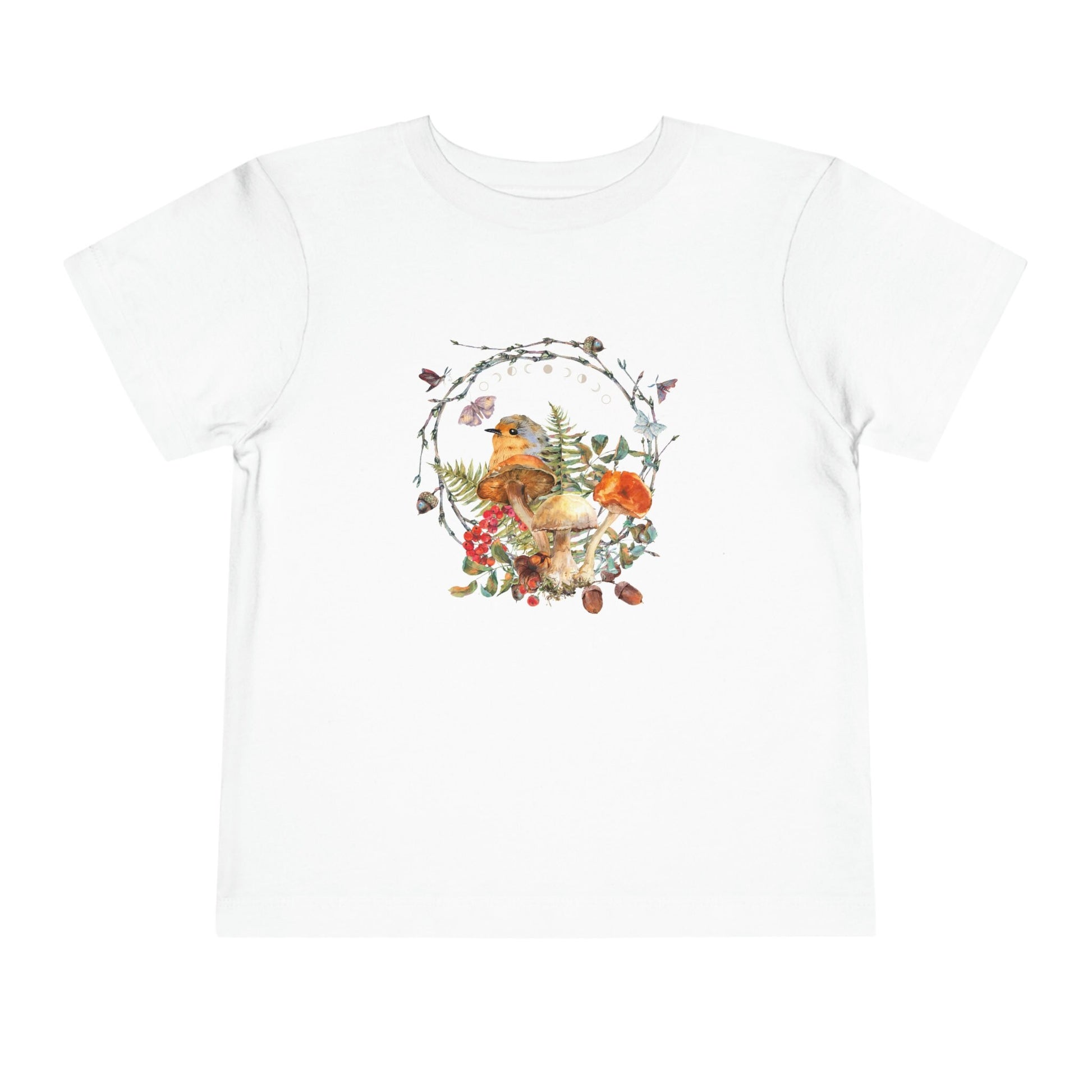 Mushroom Shirt Kids Bird T Shirt Butterfly Shirt Girl Cottagecore Kids Cottage Core Clothes For Girl Goblincore Tee Youth Fairy Core Forest