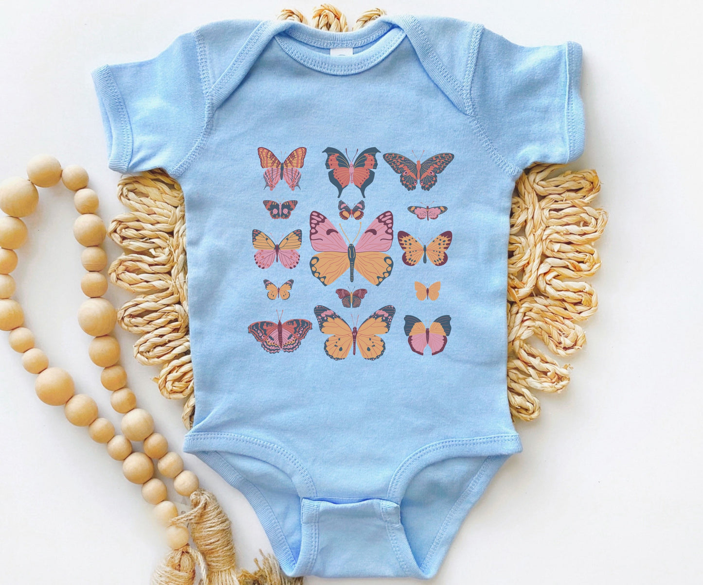 Butterfly Bodysuit for Baby Girl, Cottagecore Baby Girl Clothes, Butterfly Birthday Bodysuit, Fairycore Baby Clothes, Moth Baby Clothes