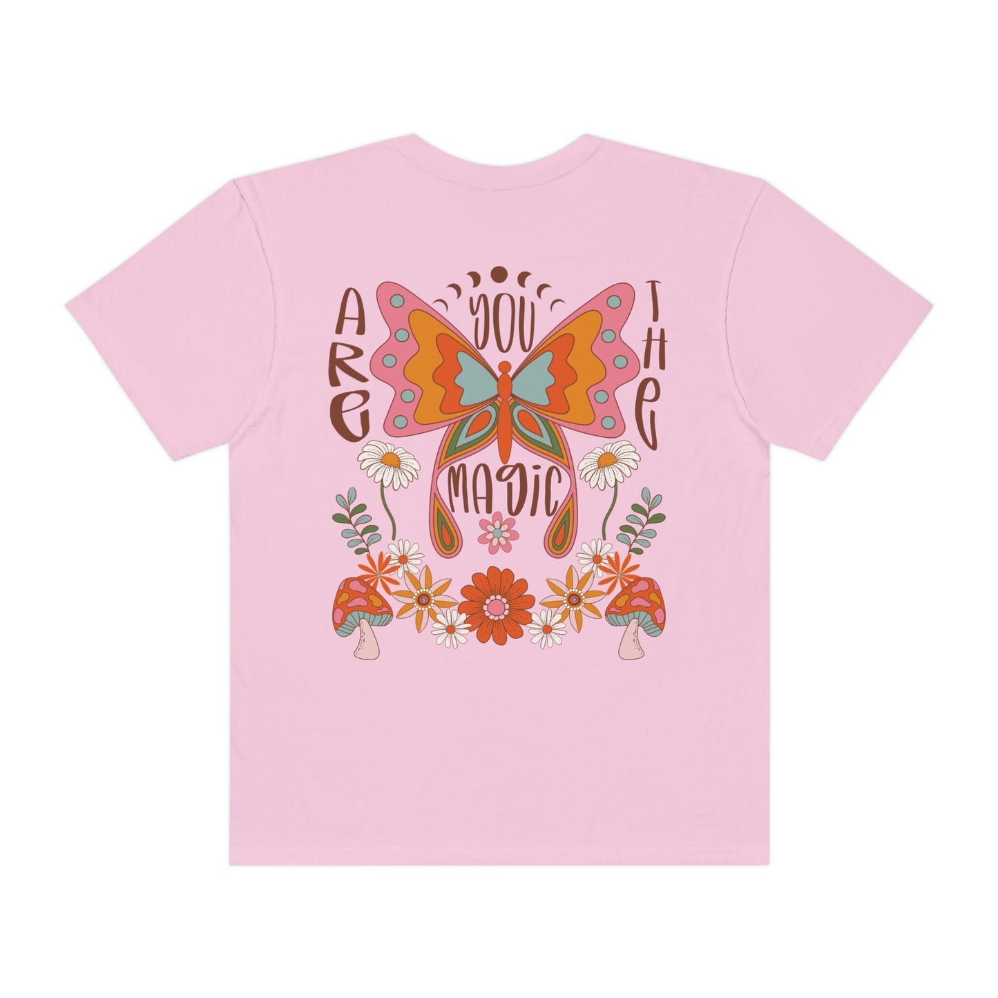 Retro Butterfly Comfort Colors® Shirt Boho Butterfly Shirt Magic Mushroom T-shirt Mushroom Cottagecore Retro Flowers Hippie Shirt Fairy-core