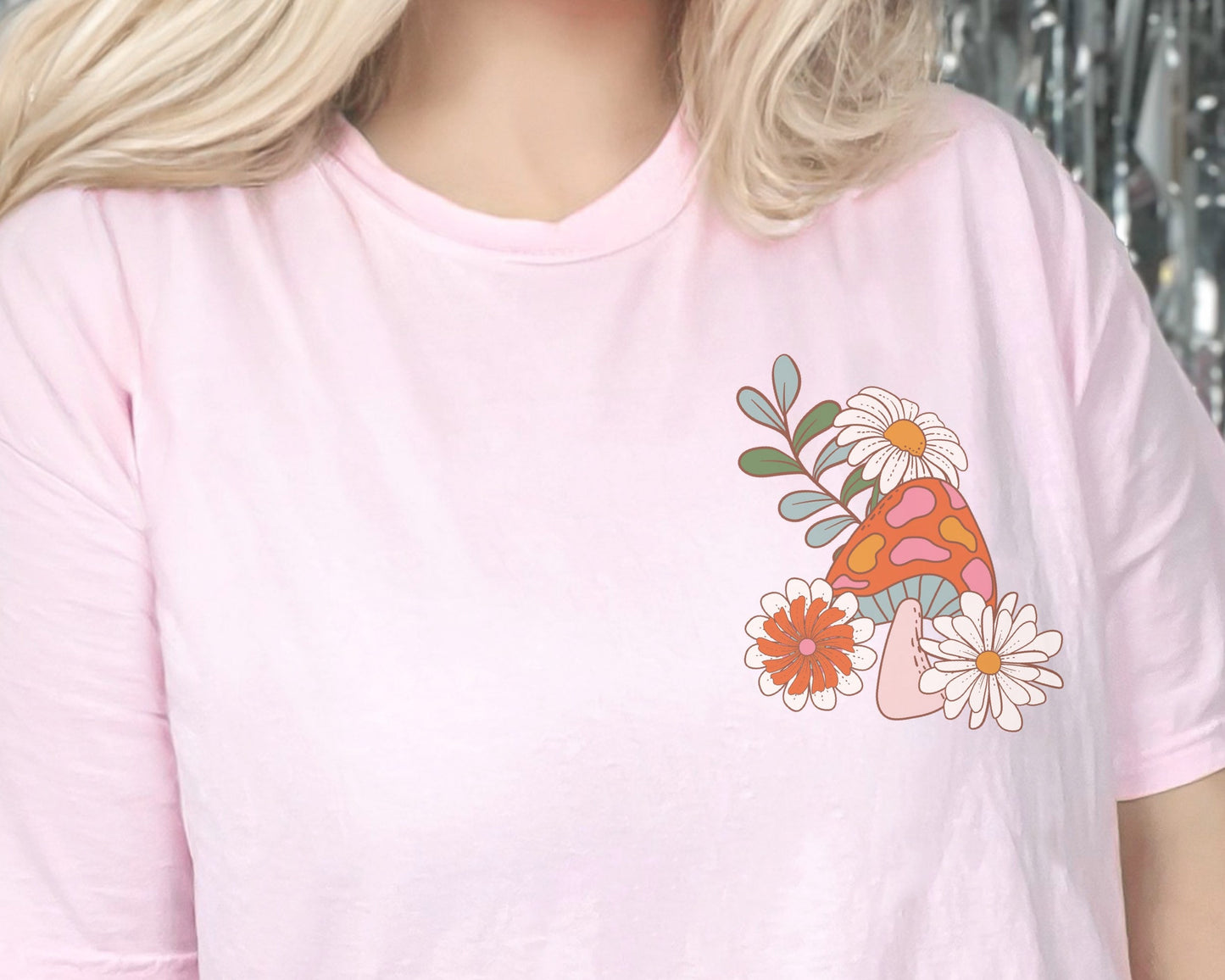 Retro Butterfly Comfort Colors® Shirt Boho Butterfly Shirt Magic Mushroom T-shirt Mushroom Cottagecore Retro Flowers Hippie Shirt Fairy-core