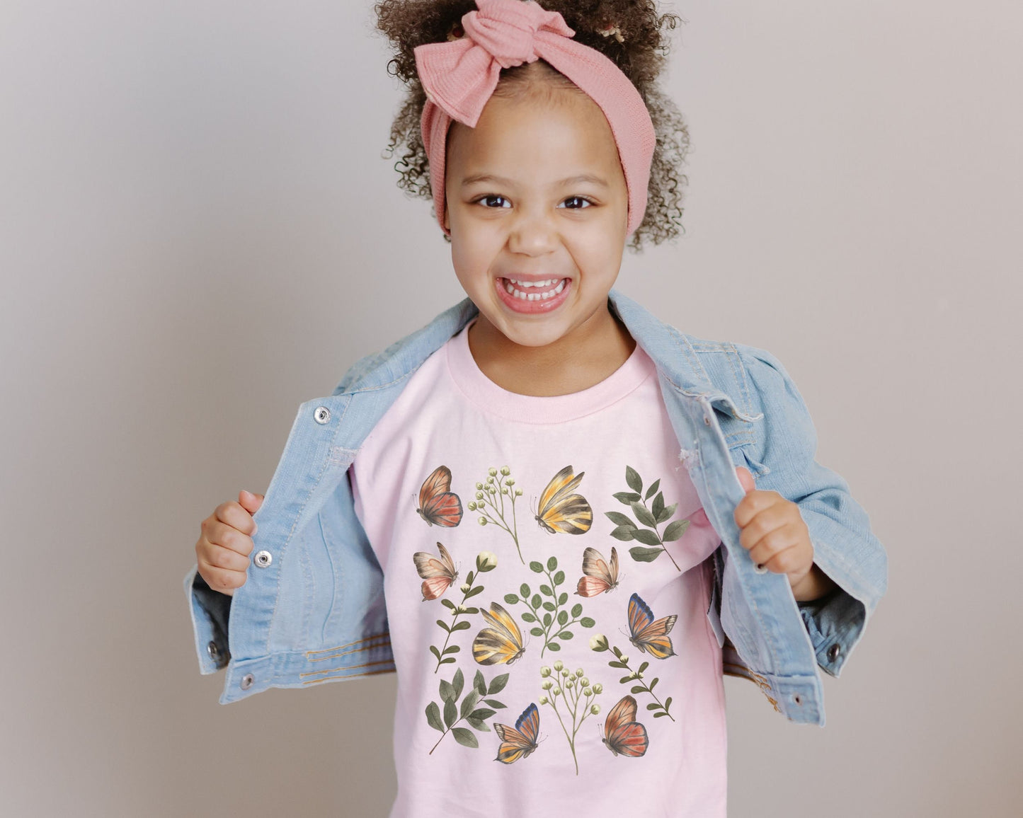 Butterfly Shirt Girls, Botanical Toddler Tee, Cottagecore Shirt for Kids, Girls Summer Shirts, BOHO Girl Shirt, Boho Butterfly TShirt