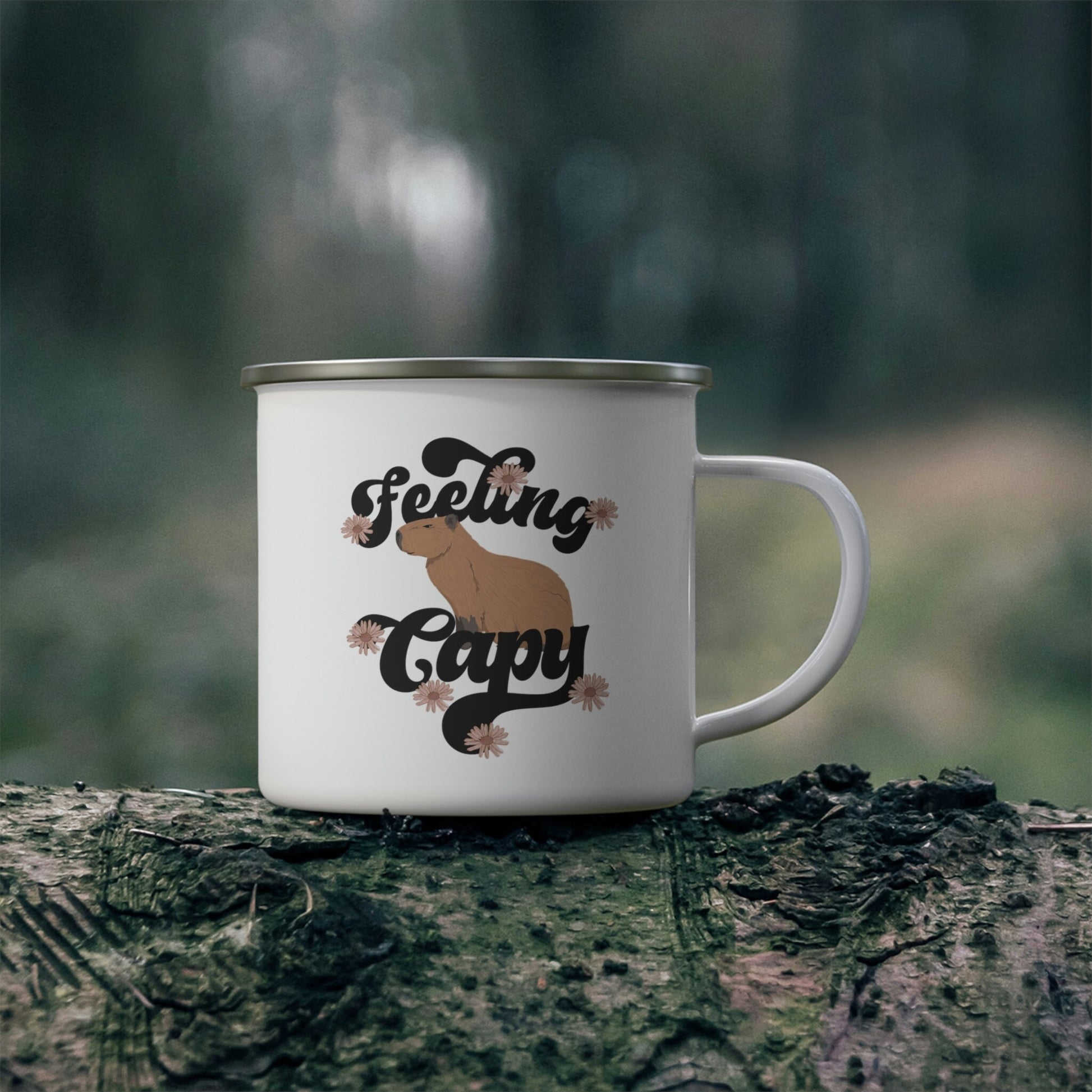 Capybara Camp Mug, Feeling Capy, Retro Capybara Mug, Capybara Gifts, Animal Lover Gift, Capybara Love, Cute Camping Mugs, Cute Animal Mugs