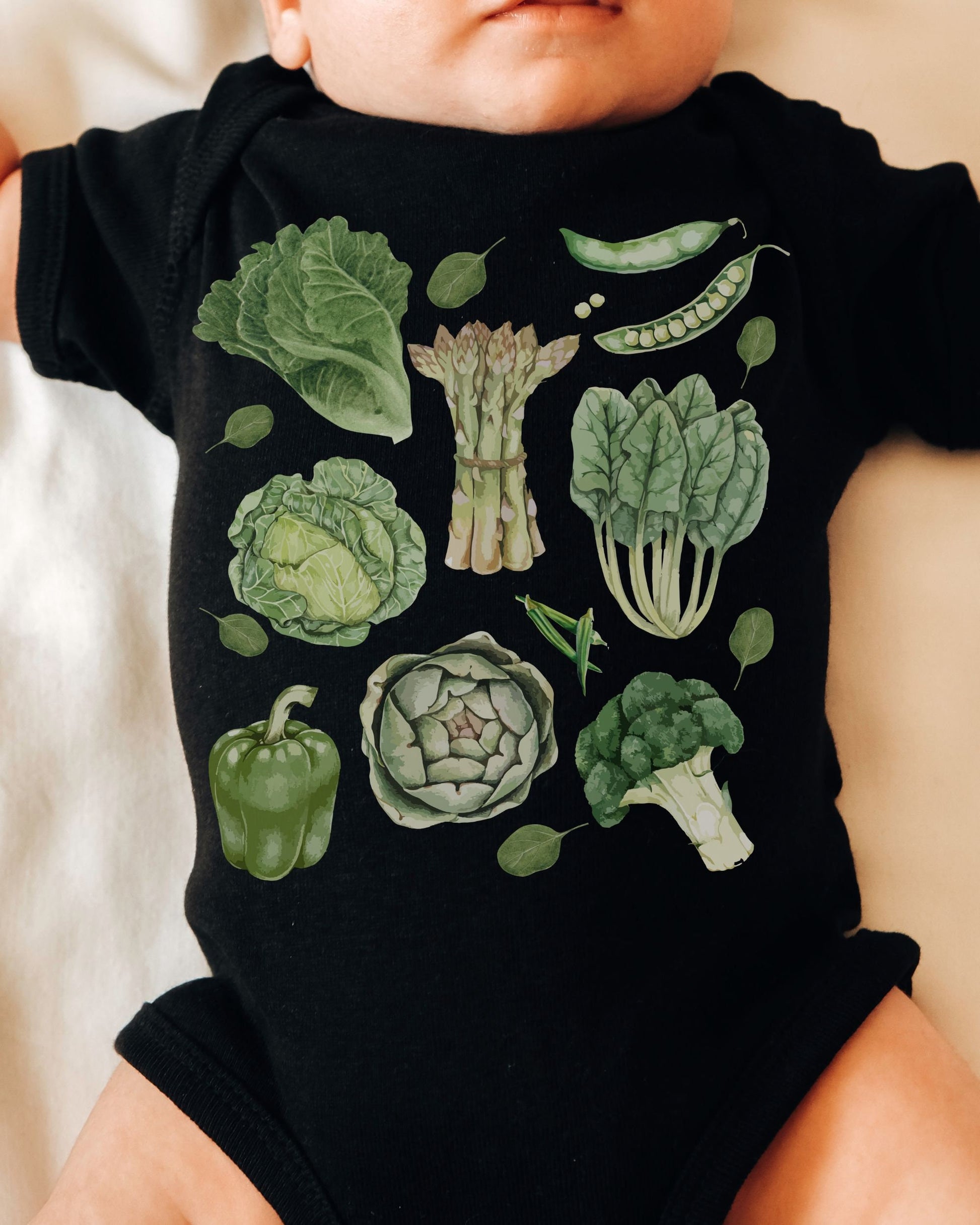 Veggie baby Bodysuit Vegetable Shirt for Baby Vegetable Bodysuit Gardening Baby Clothes CottageCore Baby Clothes Gender Neutral Baby Gift