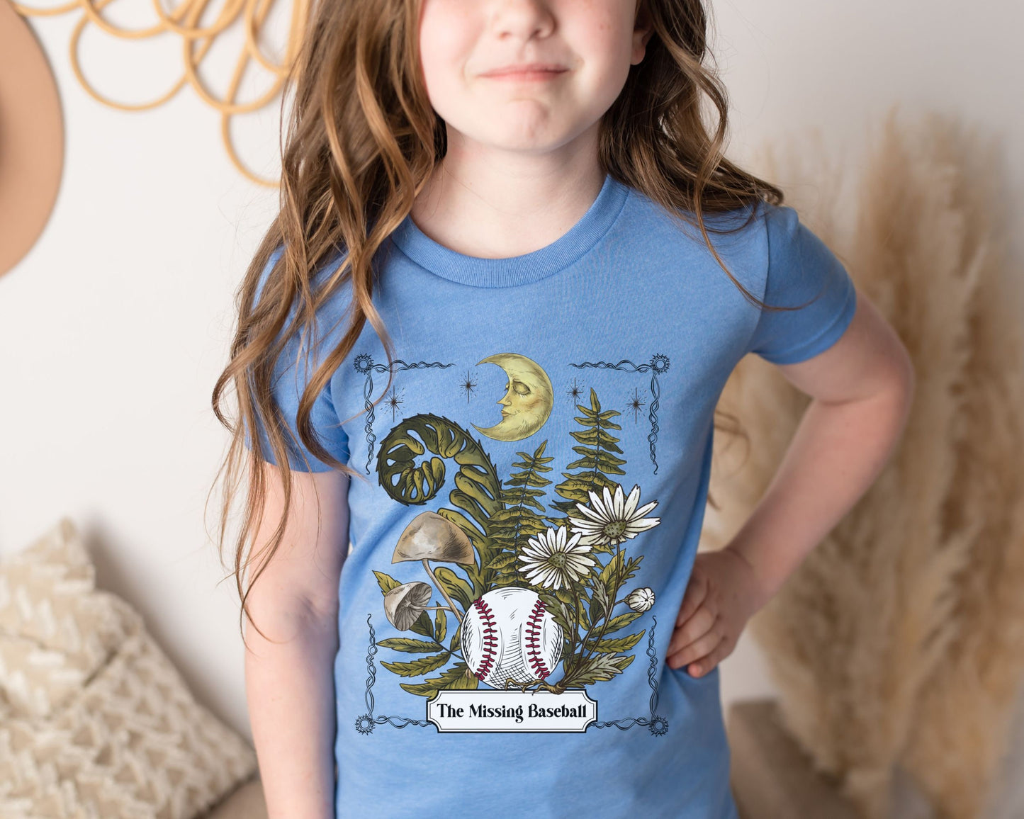 Baseball Shirts for Kids Toddler Mushroom Shirt Goblincore Shirt Girls Baseball Shirt Boys Baseball Shirt Kids Tarot Shirt Cottagecore Kids