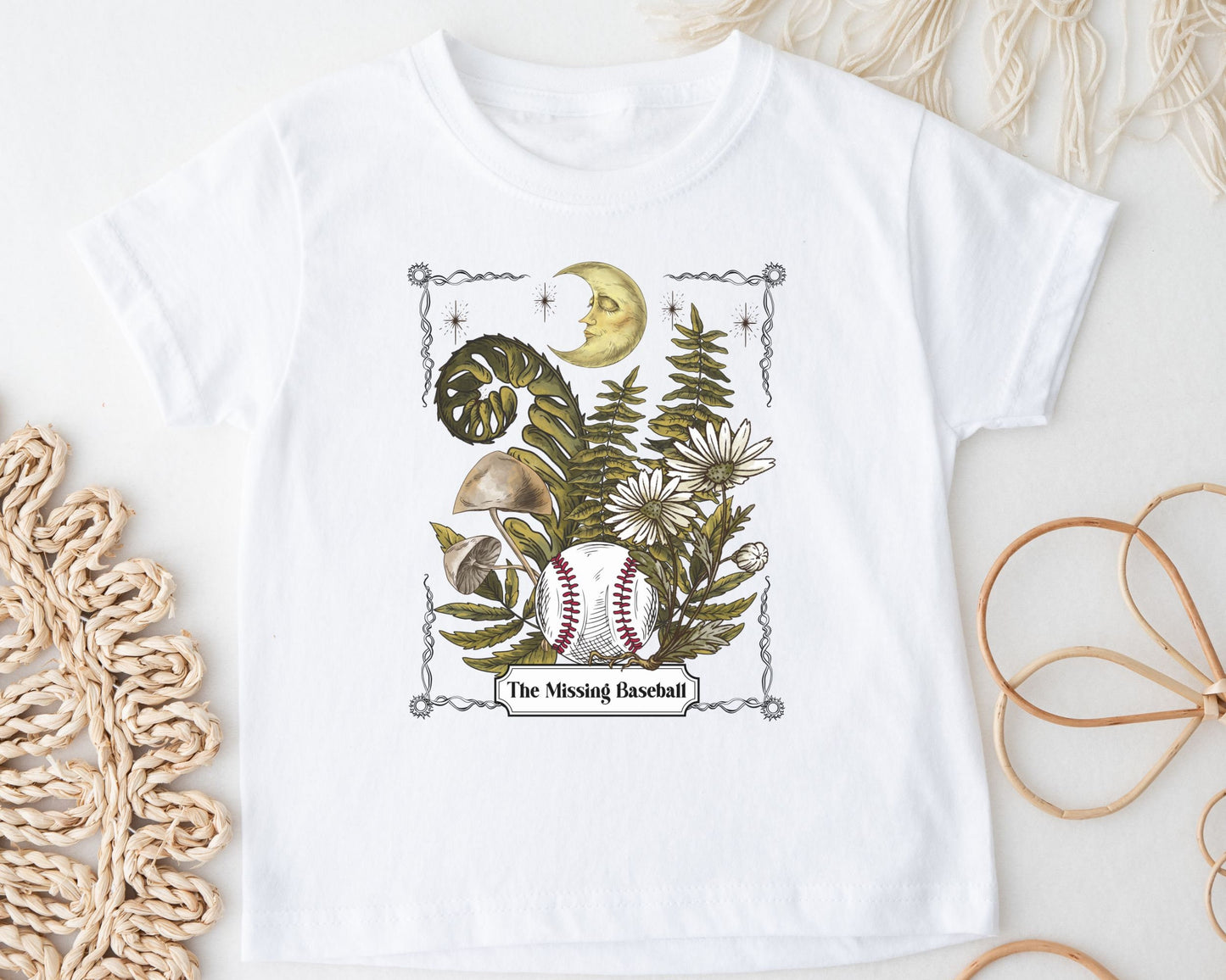 Baseball Shirts for Kids Toddler Mushroom Shirt Goblincore Shirt Girls Baseball Shirt Boys Baseball Shirt Kids Tarot Shirt Cottagecore Kids