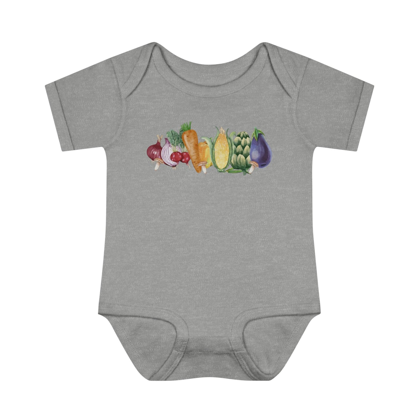 Rainbow Vegetable Baby Bodysuit Cottage Core Baby Clothes Corn Bodysuit Veggie Baby Bodysuit Vegetarian Baby Vegan Baby Farm Baby Tee