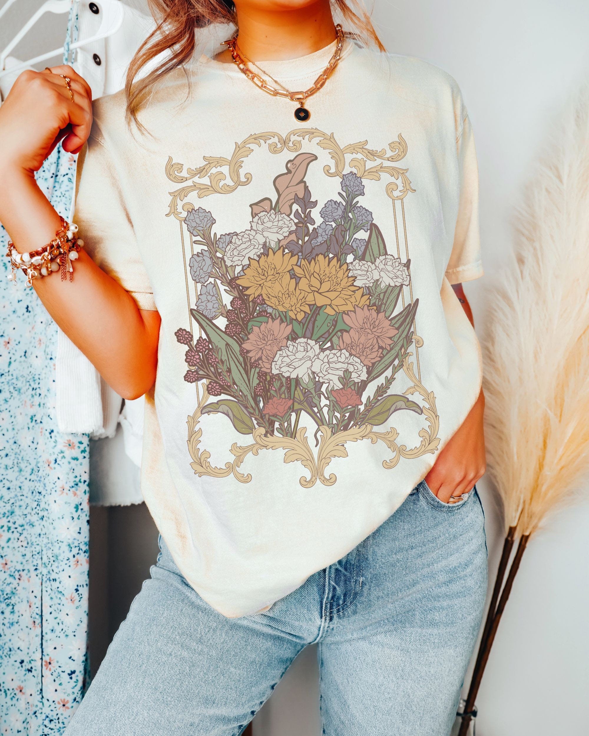 Whimsigoth Floral Art Nouveau Shirt – The Druzy Forest