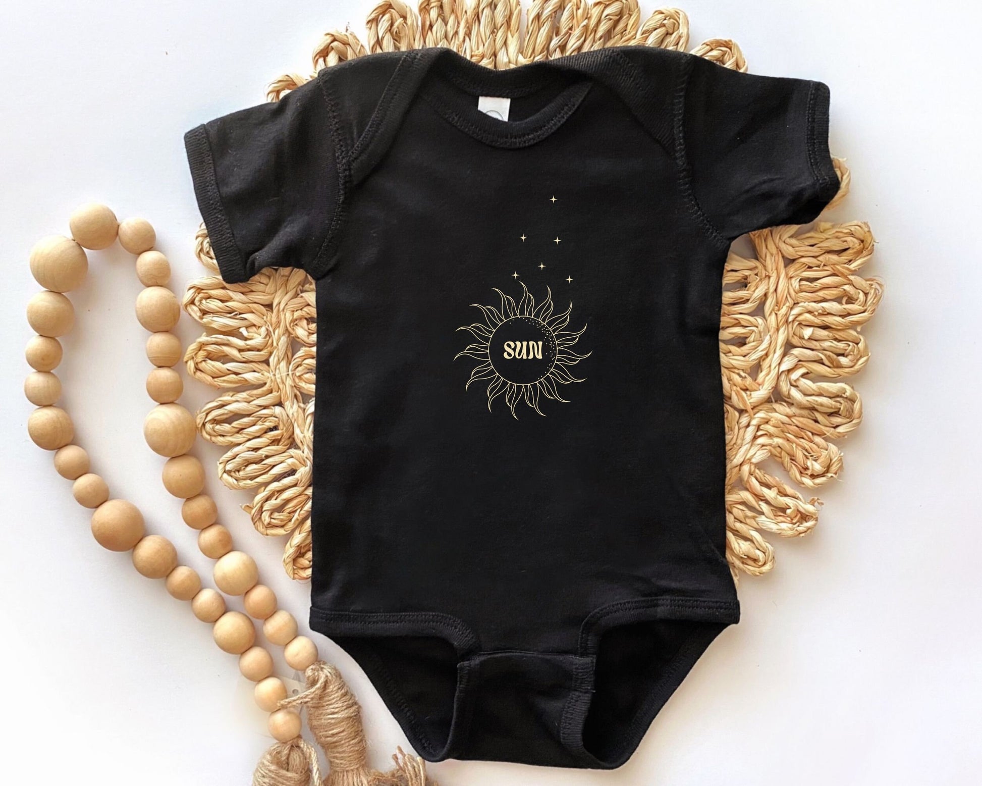 Sun and Moon Bodysuit Minimalist Baby Twin Bodysuits Gender Neutral Mystical Baby Multiples Gifts Best Friends Baby Bodysuit Boy Girl Twins