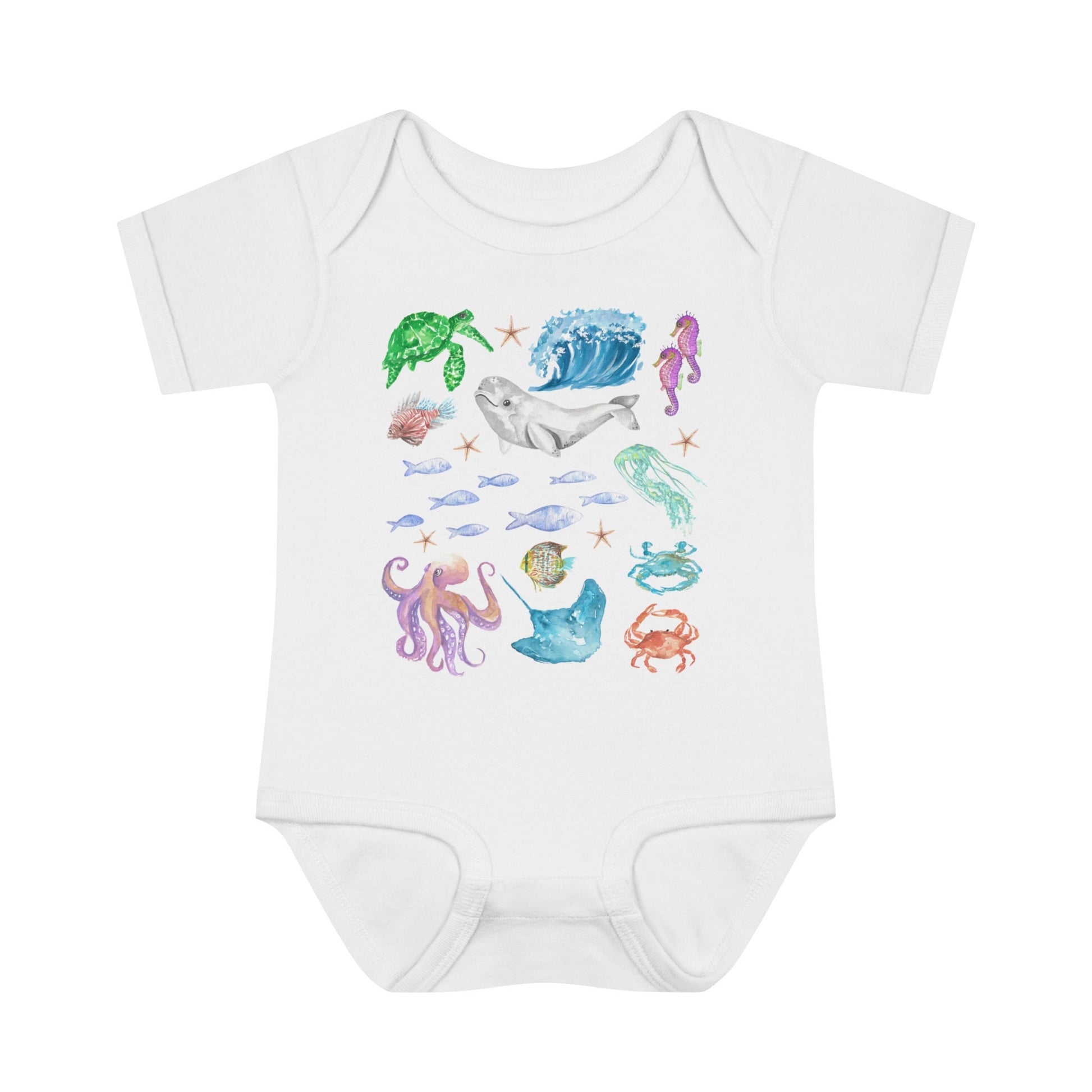 Ocean Animals Baby Bodysuit Oceancore Crustaceancore Sea Bodysuit Mermaid Core Baby Ocean First Birthday Ocean Baby Shower Gift 1st Birthday