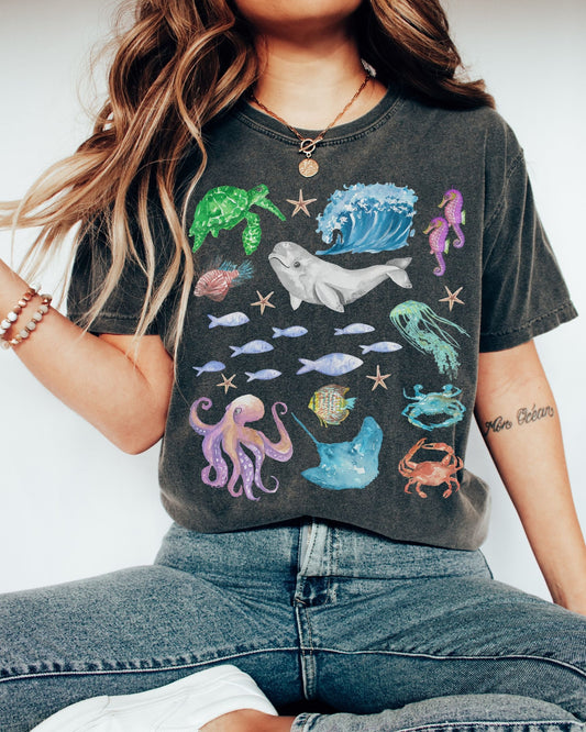 Mermaidcore Shirt Mermaid Core Comfort Colors Shirt Beachy Shirts Coconut Girl Oceancore Sea Turtle Shirt Fish Sea Core Crustaceancore Tee