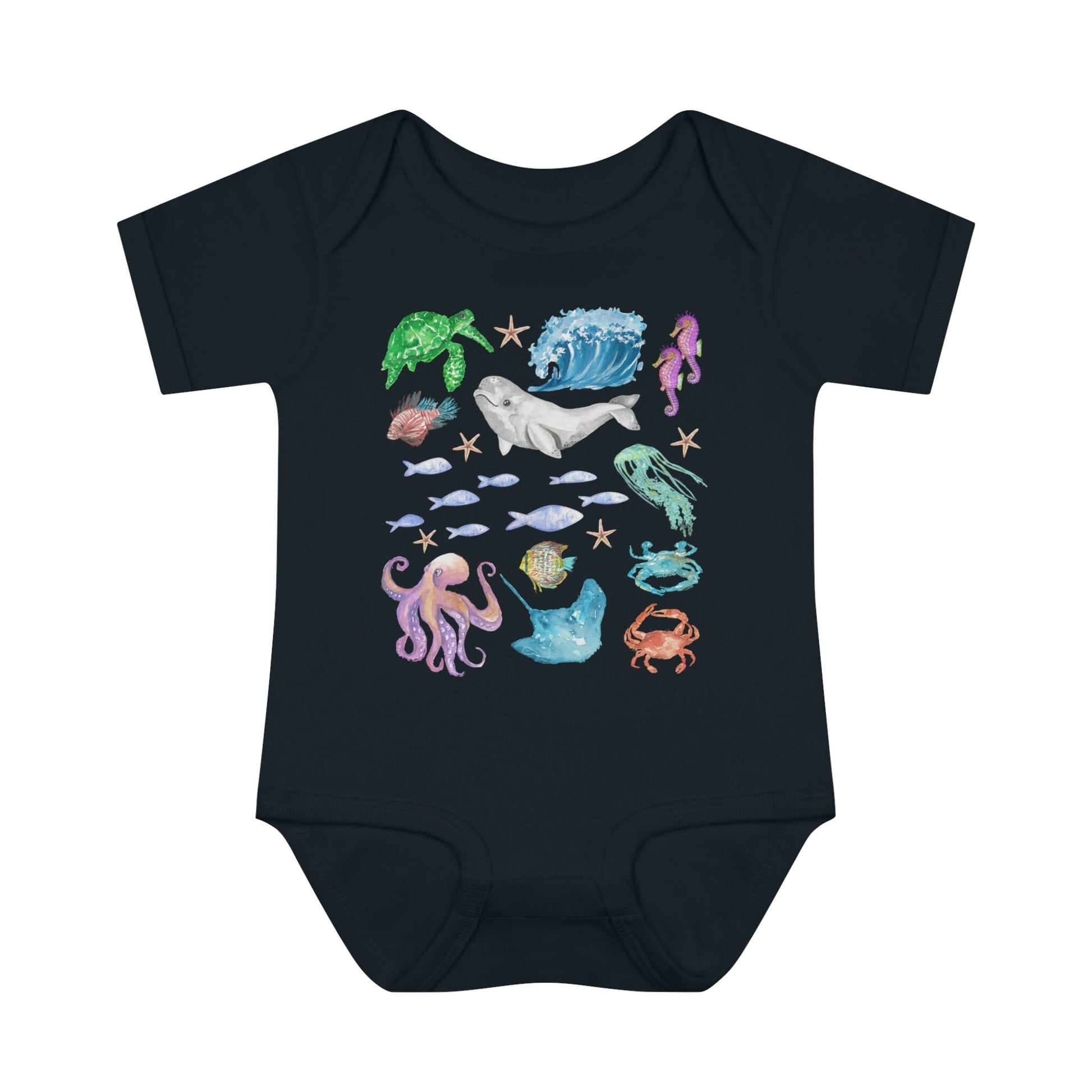 Ocean Animals Baby Bodysuit Oceancore Crustaceancore Sea Bodysuit Mermaid Core Baby Ocean First Birthday Ocean Baby Shower Gift 1st Birthday