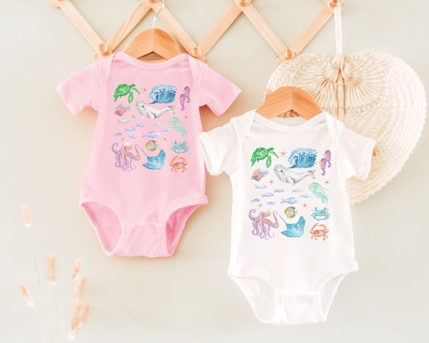 Ocean Animals Baby Bodysuit Oceancore Crustaceancore Sea Bodysuit Mermaid Core Baby Ocean First Birthday Ocean Baby Shower Gift 1st Birthday