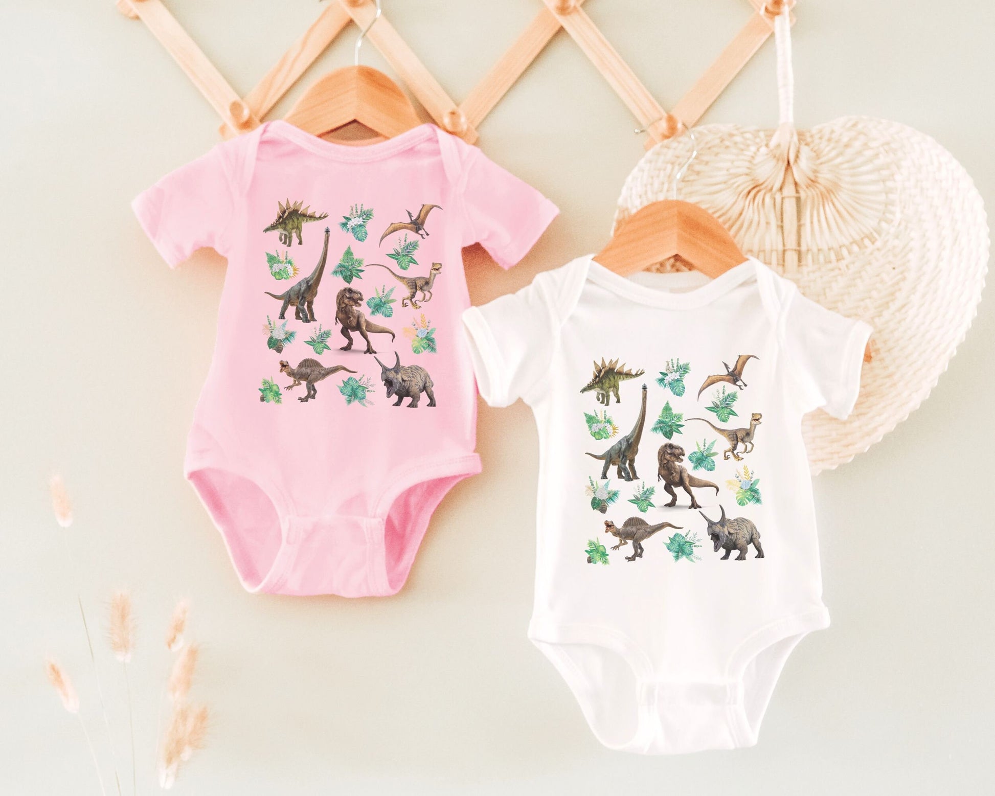 Dinosaur Baby Bodysuit Gender Neutral Baby Clothes Boho Cottagecore Baby Dino Bodysuit TRex Baby Bodysuit T Rex Dinosaur Baby Top