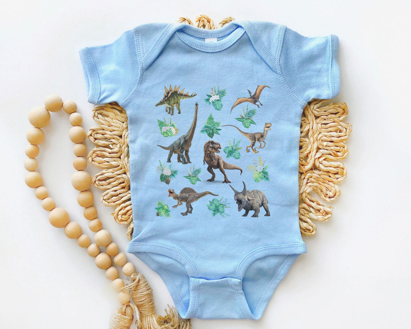 Dinosaur Baby Bodysuit Gender Neutral Baby Clothes Boho Cottagecore Baby Dino Bodysuit TRex Baby Bodysuit T Rex Dinosaur Baby Top